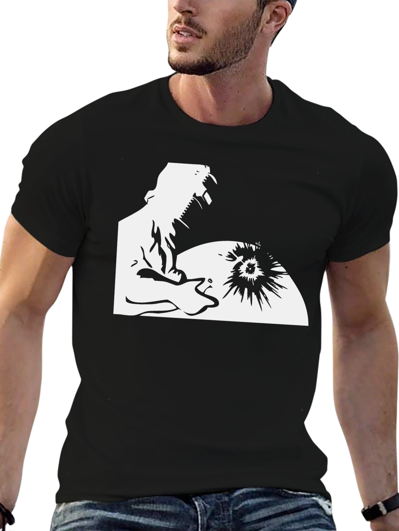 Welder Graphic Black T-Shirt