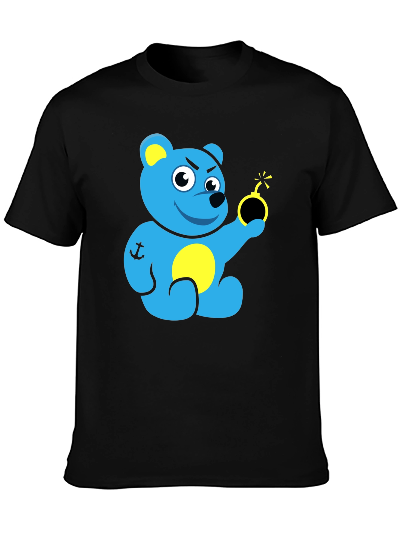 Blue Bear Bomb T-Shirt - Explosive Style!