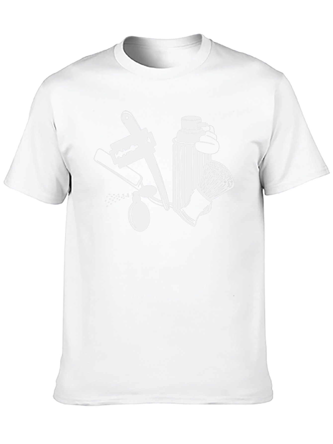 Barber Tools Graphic Tee - Classic Black Cotton T-Shirt