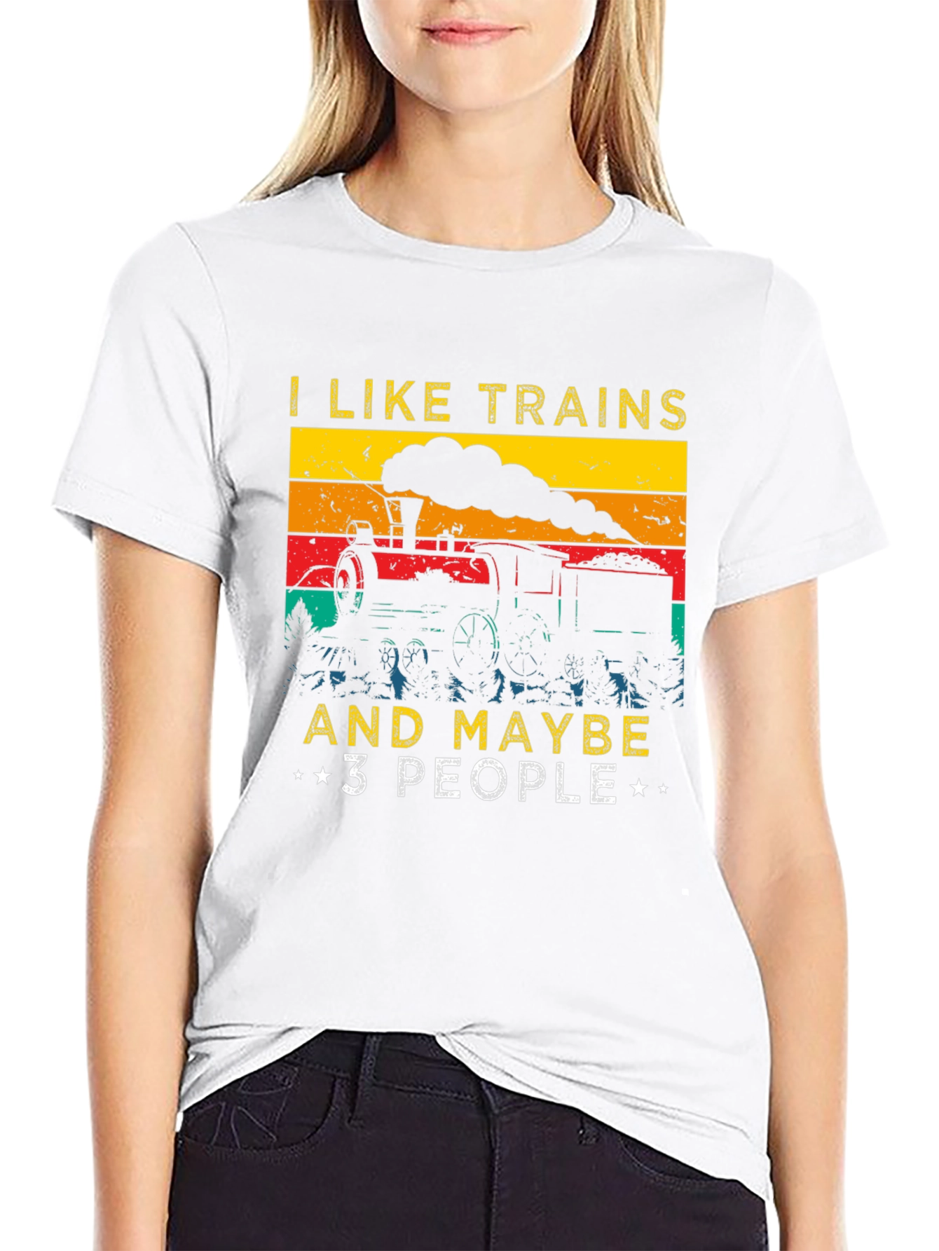 I Like Trains and Maybe 3 People T-Shirt