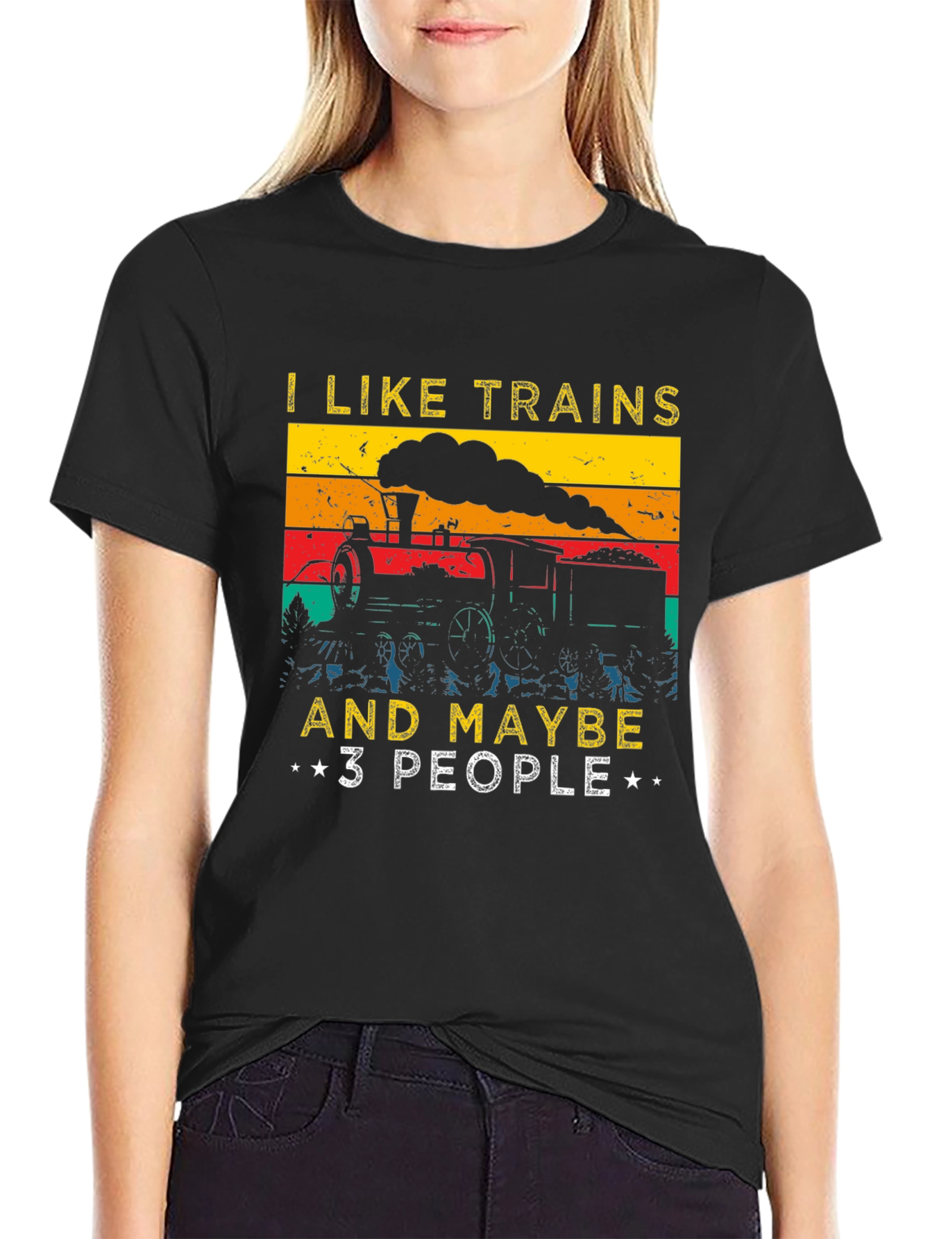 I Like Trains and Maybe 3 People T-Shirt
