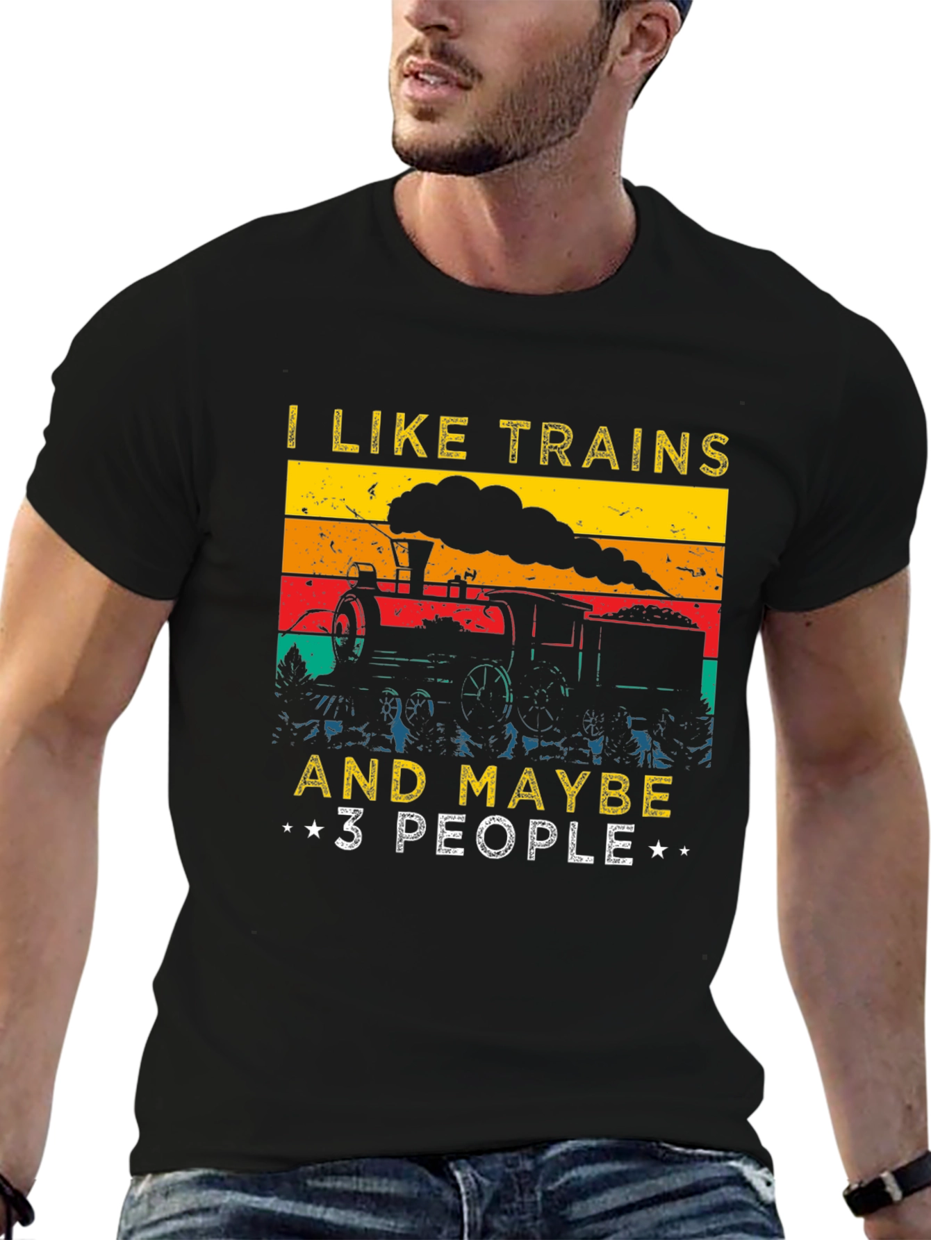 I Like Trains and Maybe 3 People T-Shirt