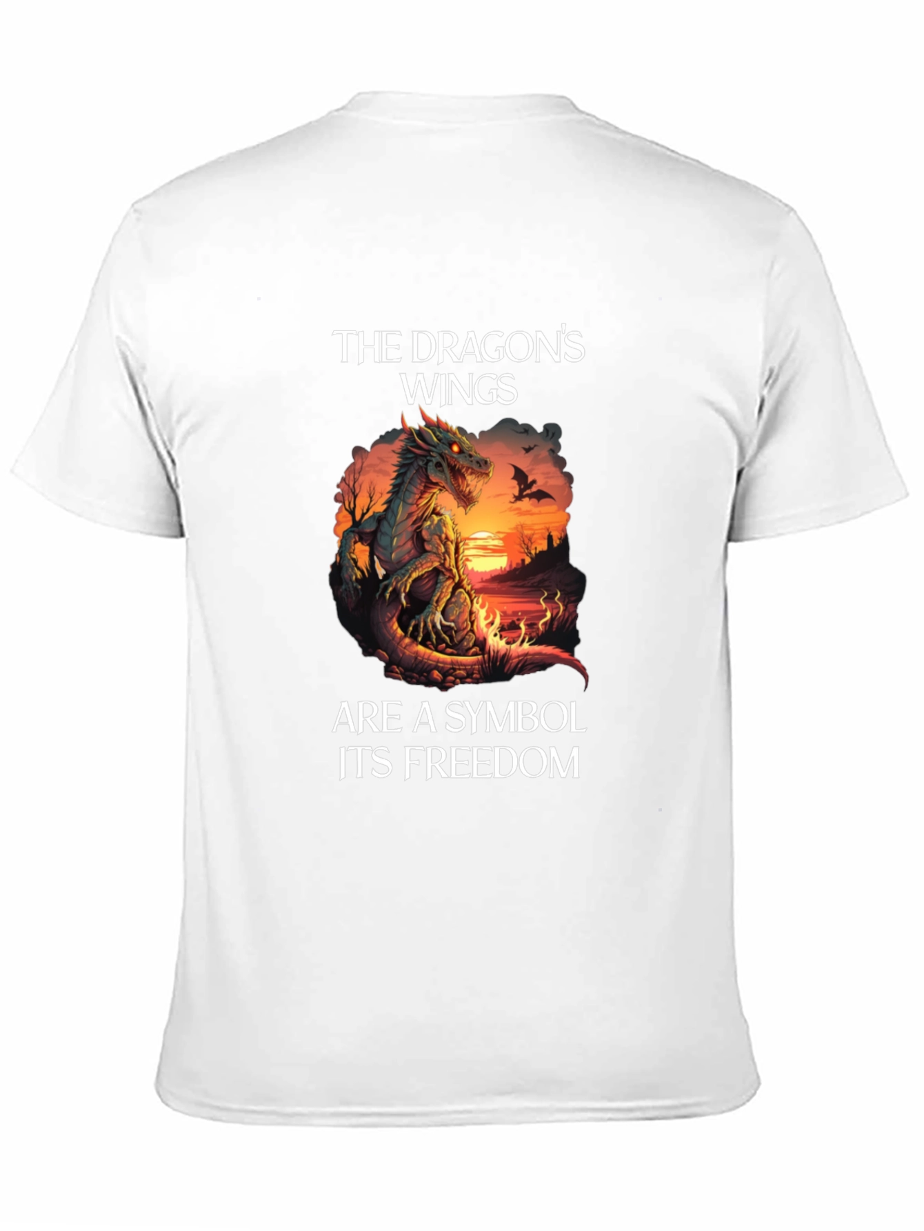 Dragons Wings Symbol Graphic Tee - Black