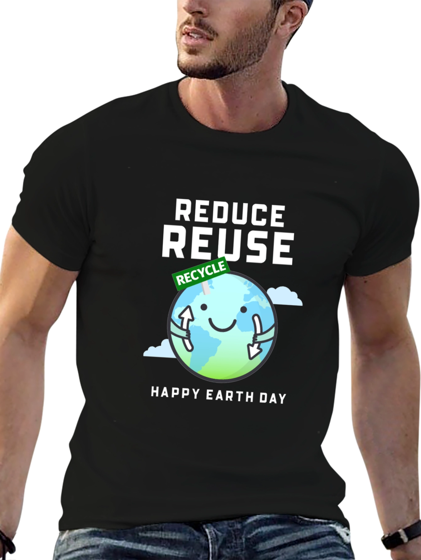Eco-Friendly Reduce Reuse Earth Day T-Shirt