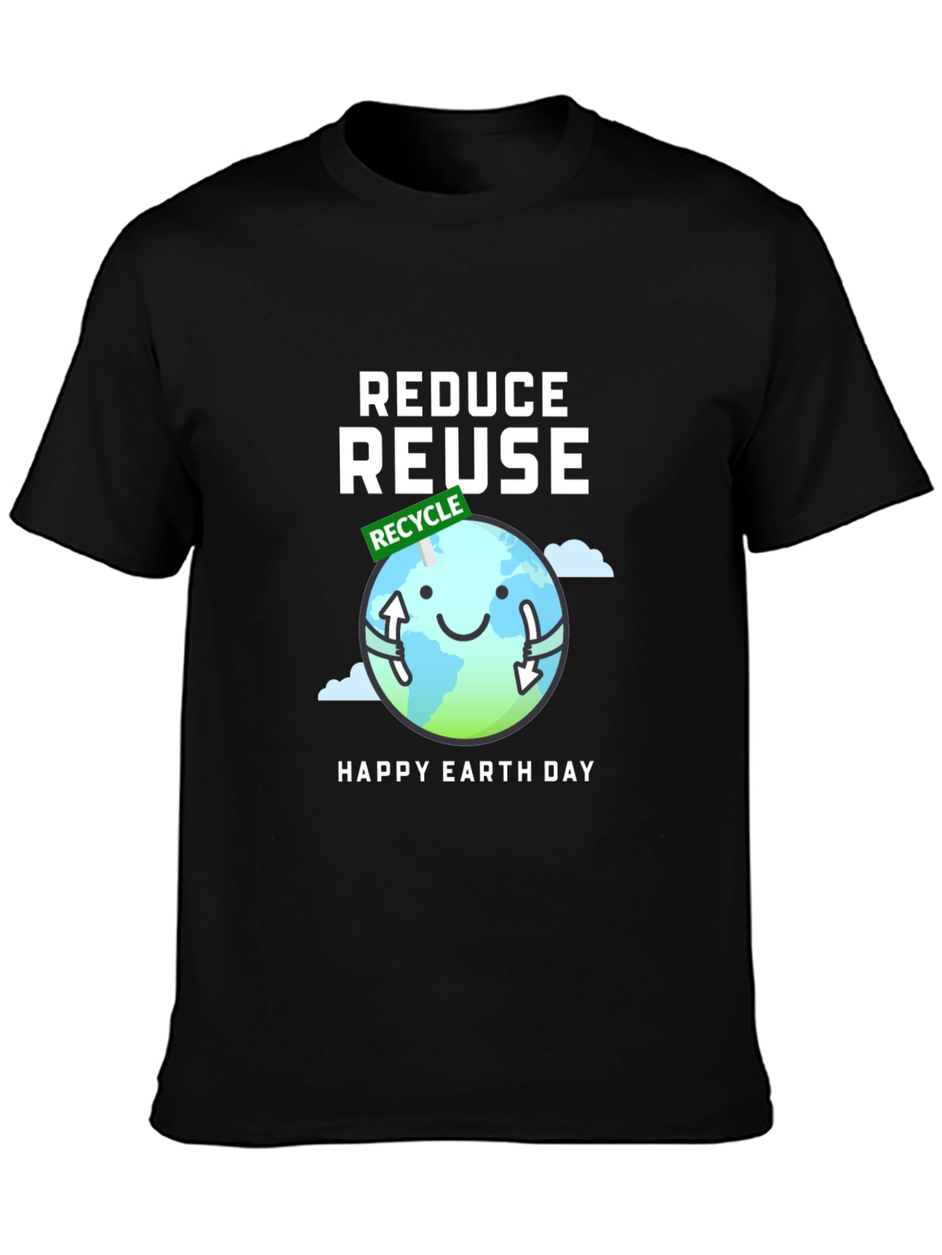 Eco-Friendly Reduce Reuse Earth Day T-Shirt