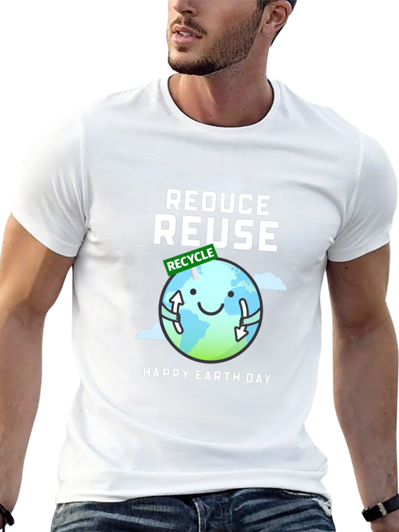 Eco-Friendly Reduce Reuse Earth Day T-Shirt