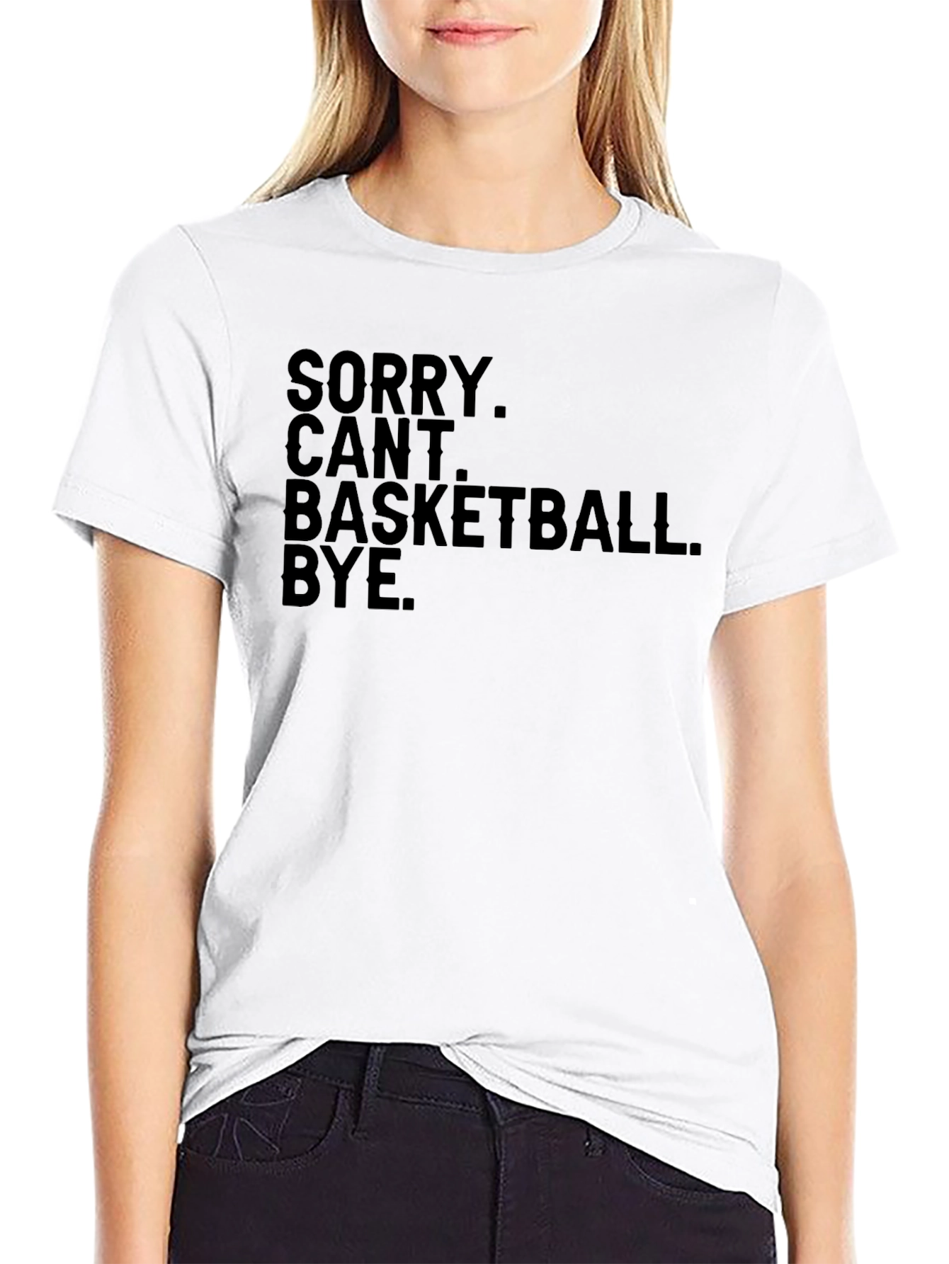 Funny Sorry Cant Basketball Bye Black T-Shirt