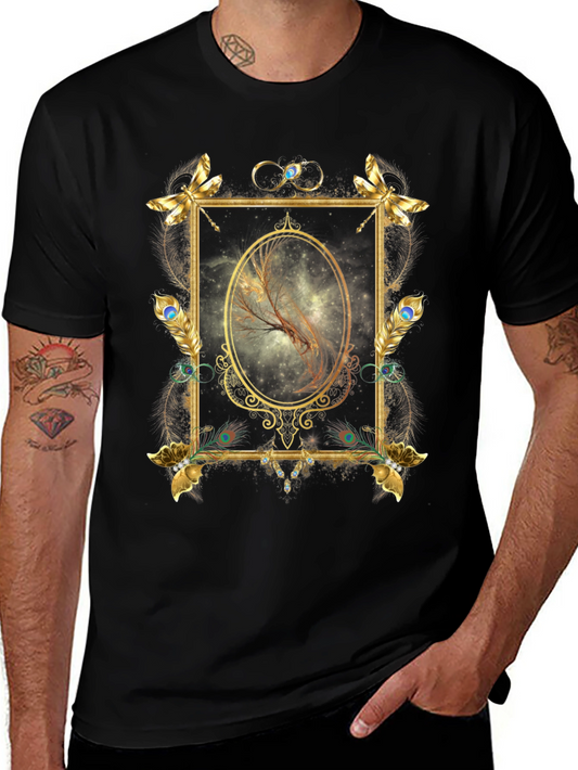 Golden Frame Feather Graphic Tee