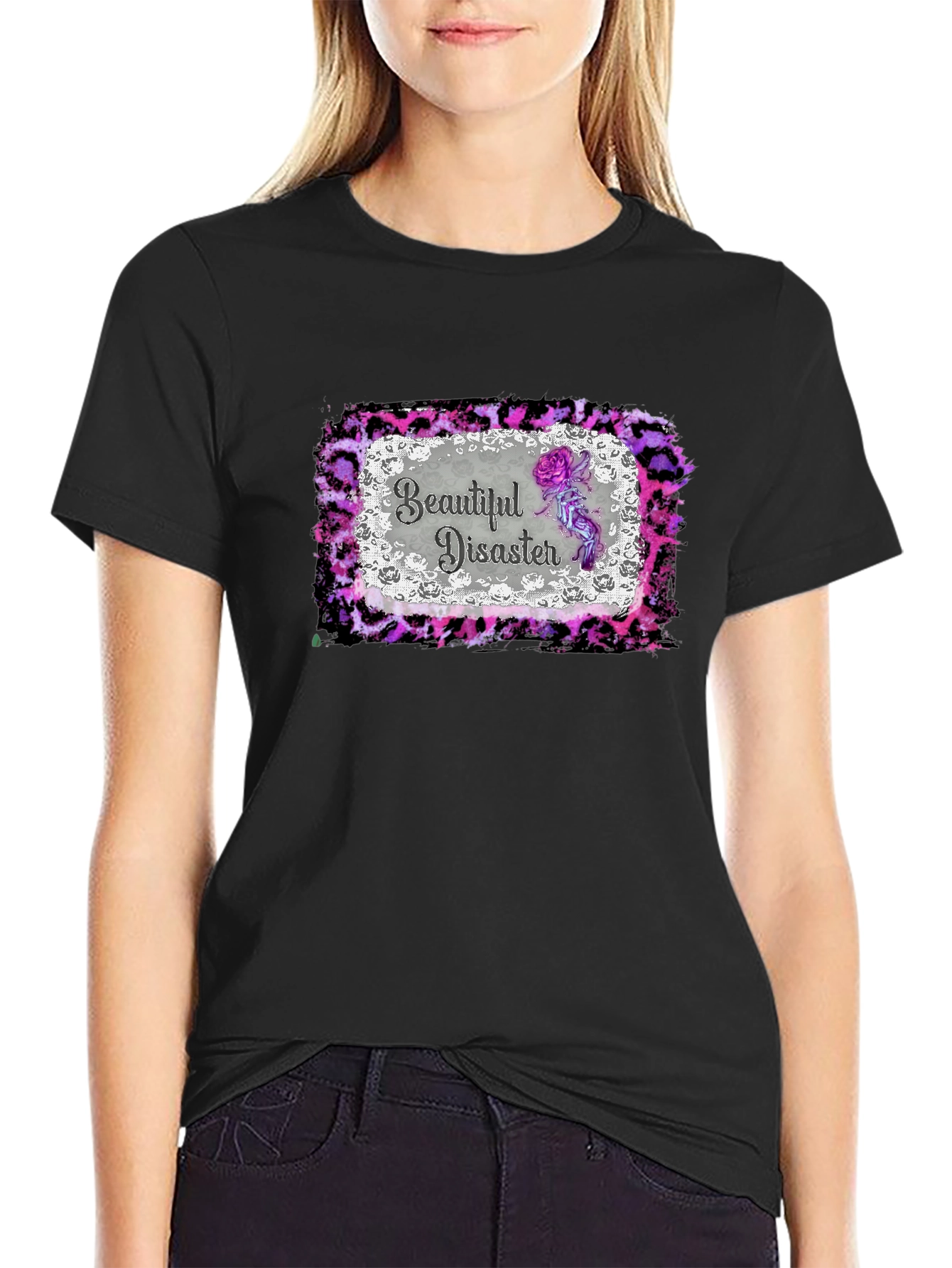 Beautiful Disaster Graphic Tee - Mens Black T-Shirt