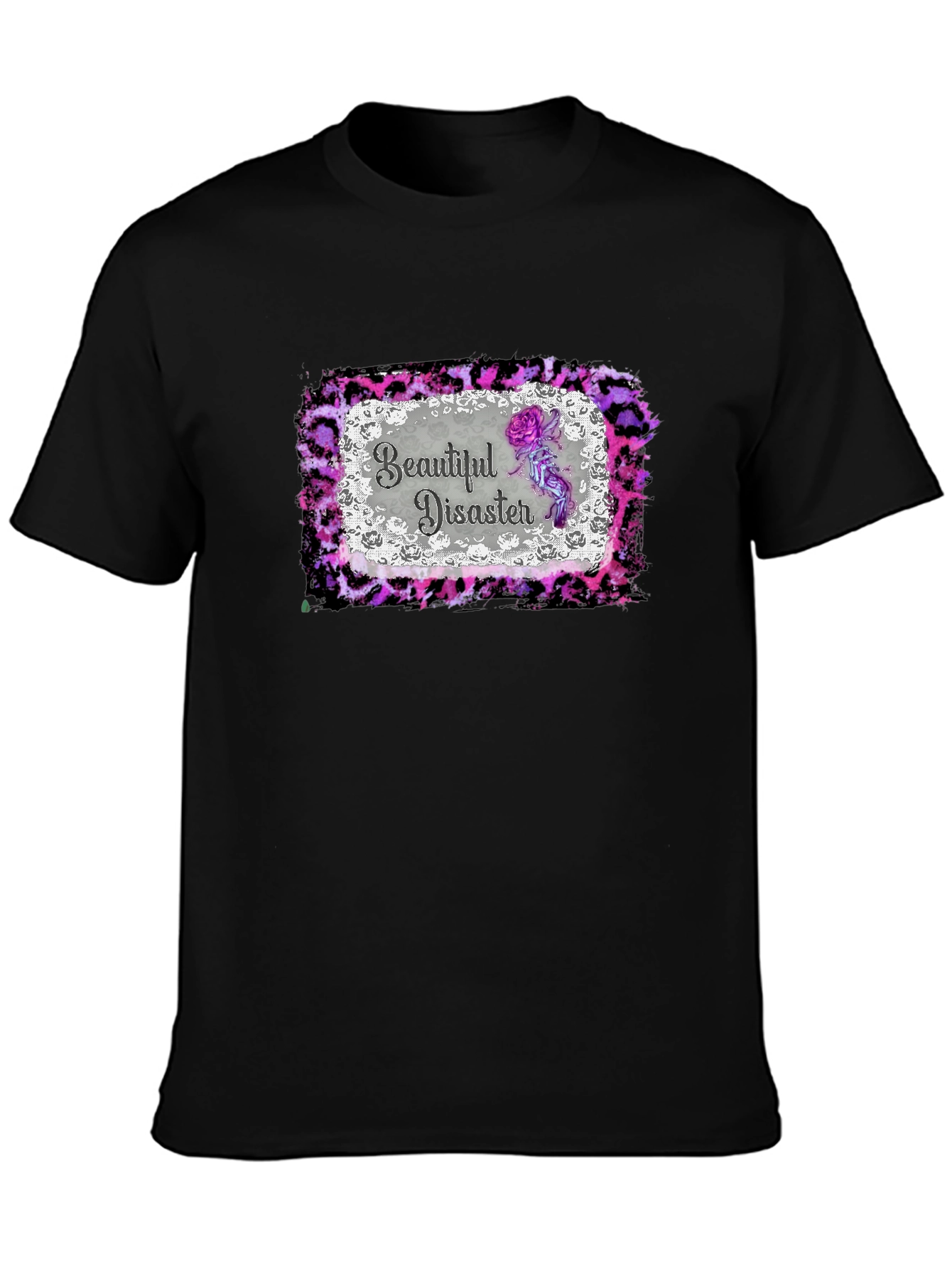 Beautiful Disaster Graphic Tee - Mens Black T-Shirt