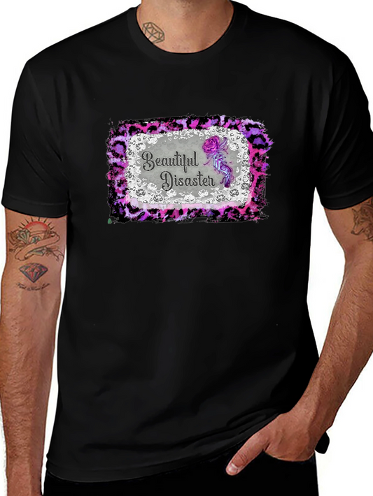 Beautiful Disaster Graphic Tee - Mens Black T-Shirt