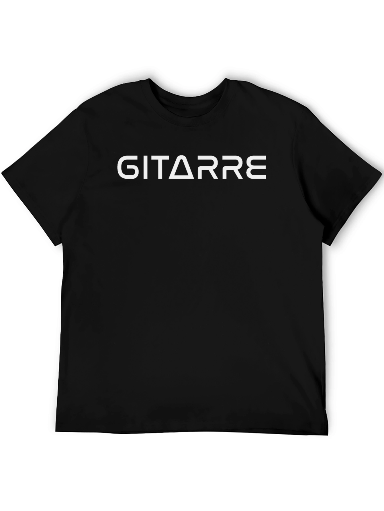 Gitarre Graphic Tee - Black Cotton T-Shirt