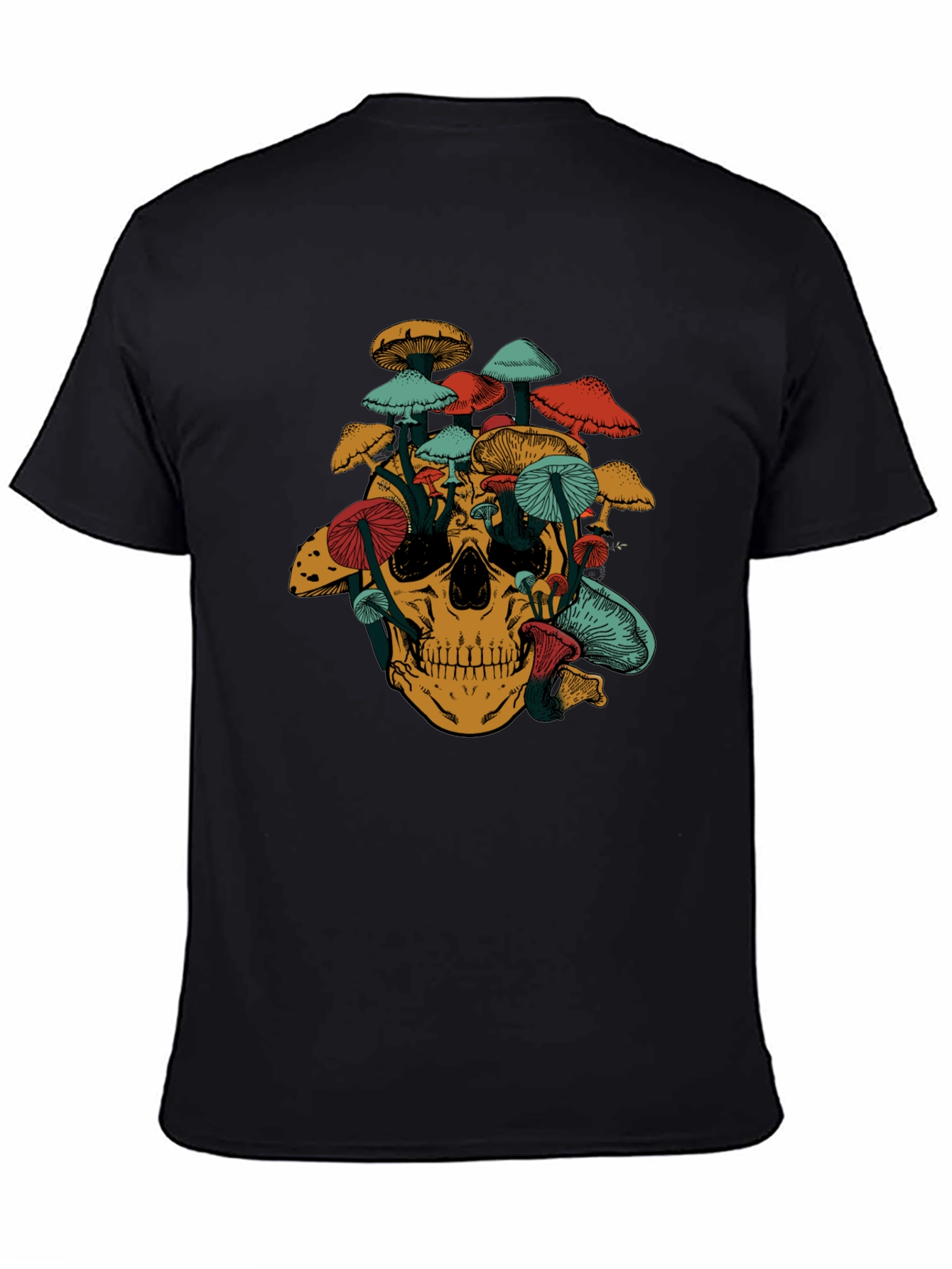Mushroom Skull Graphic T-Shirt - Unique Design