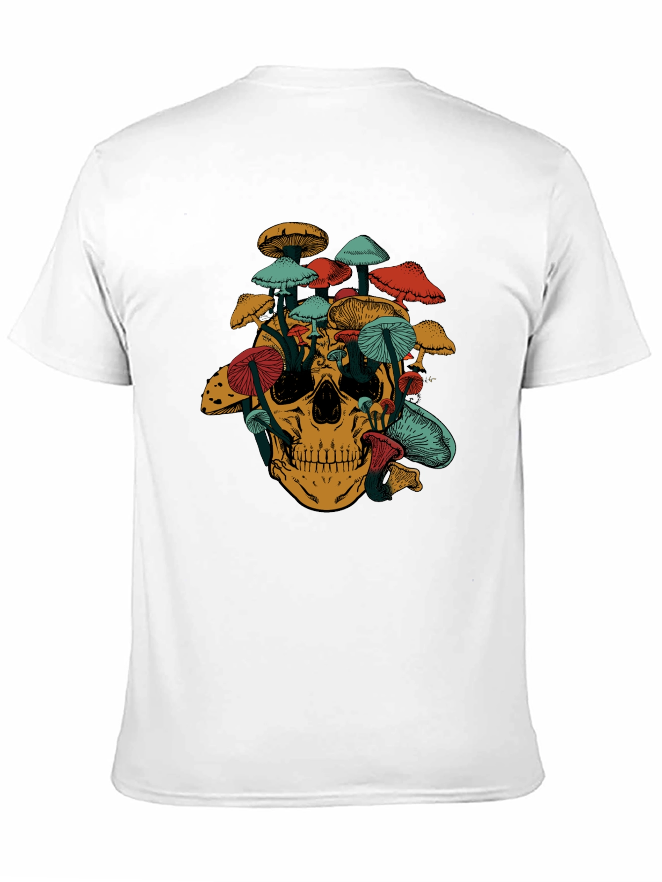 Mushroom Skull Graphic T-Shirt - Unique Design