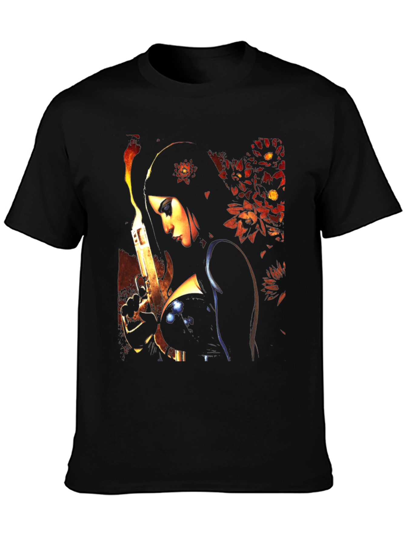 Woman with Gun Graphic T-Shirt