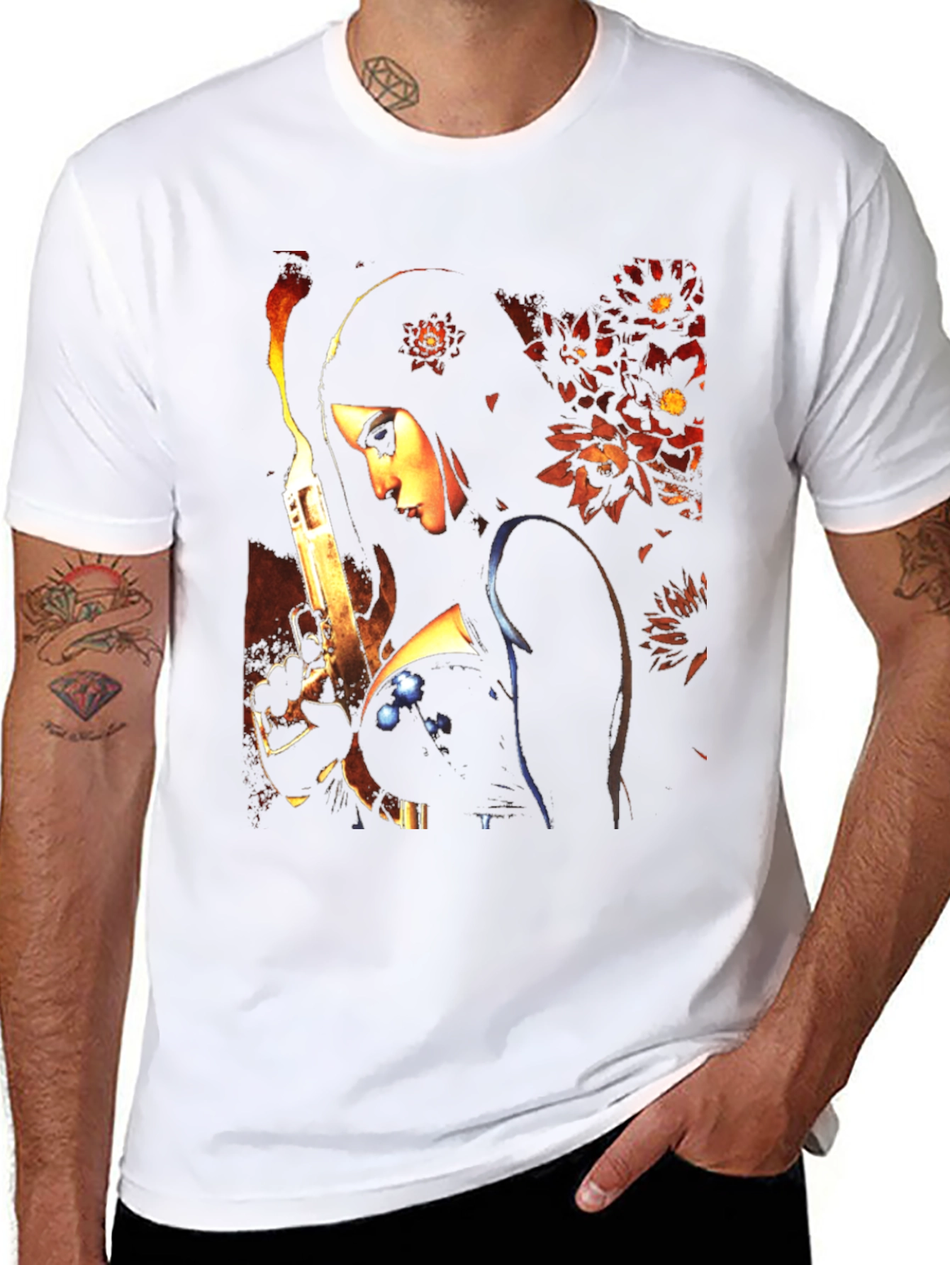 Woman with Gun Graphic T-Shirt