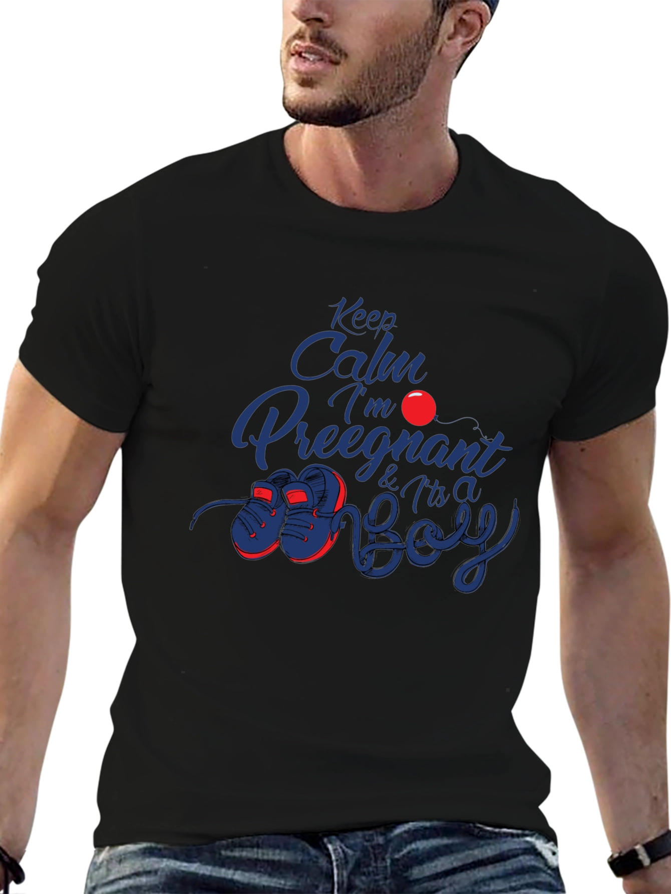 Keep Calm Its A Boy Pregnancy T-Shirt