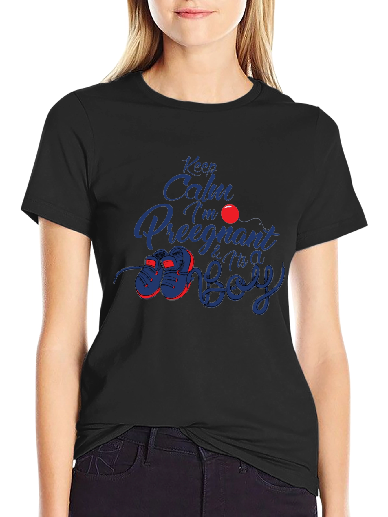 Keep Calm Its A Boy Pregnancy T-Shirt