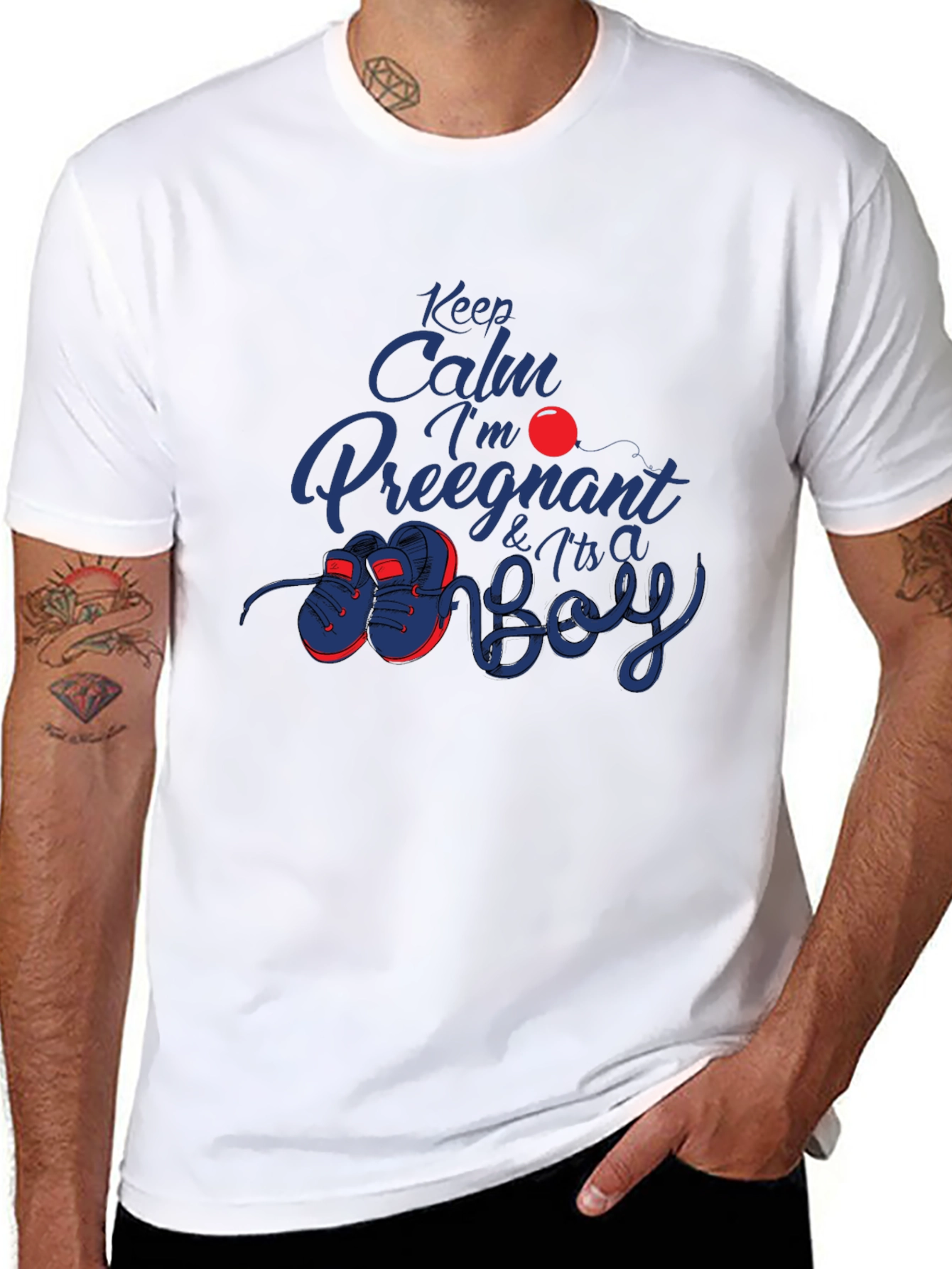 Keep Calm Its A Boy Pregnancy T-Shirt