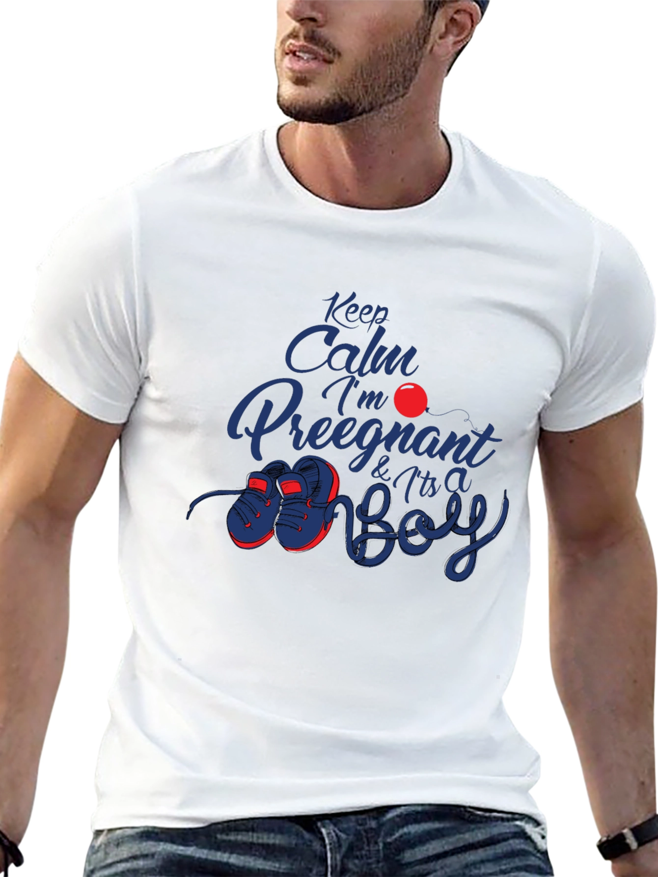 Keep Calm Its A Boy Pregnancy T-Shirt