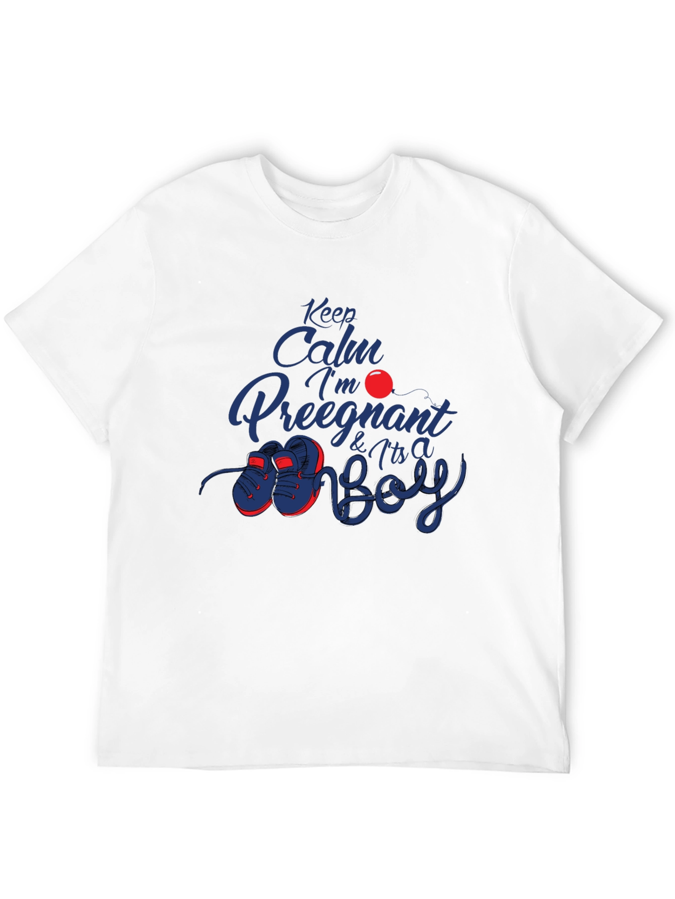 Keep Calm Its A Boy Pregnancy T-Shirt