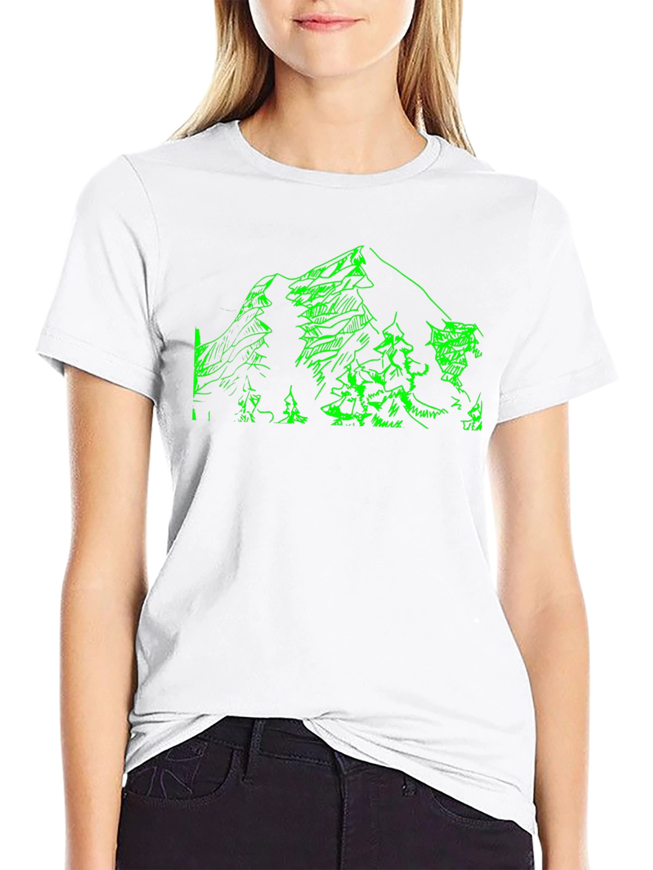 Mountain Graphic Tee - Nature Lovers Black T-Shirt