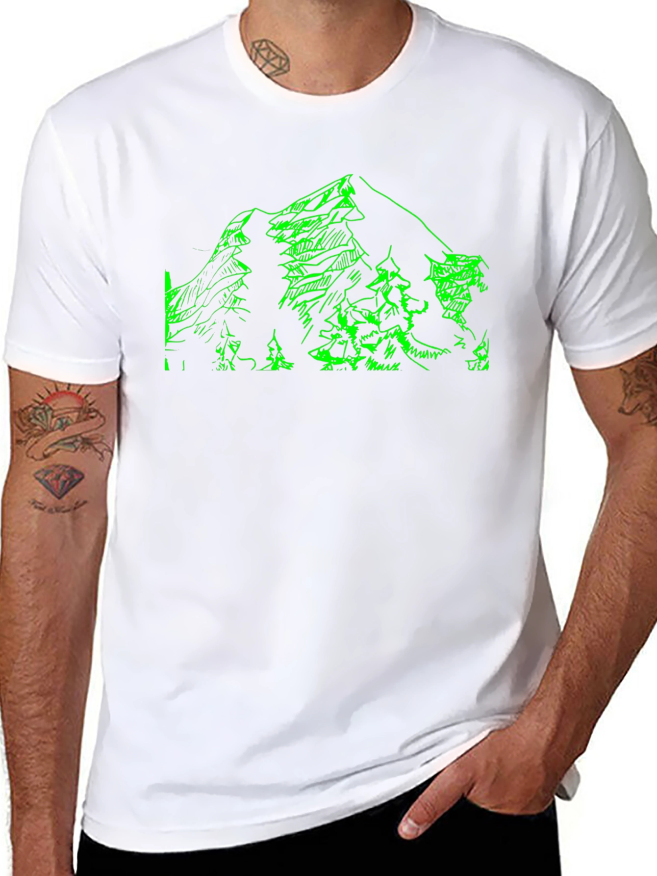 Mountain Graphic Tee - Nature Lovers Black T-Shirt