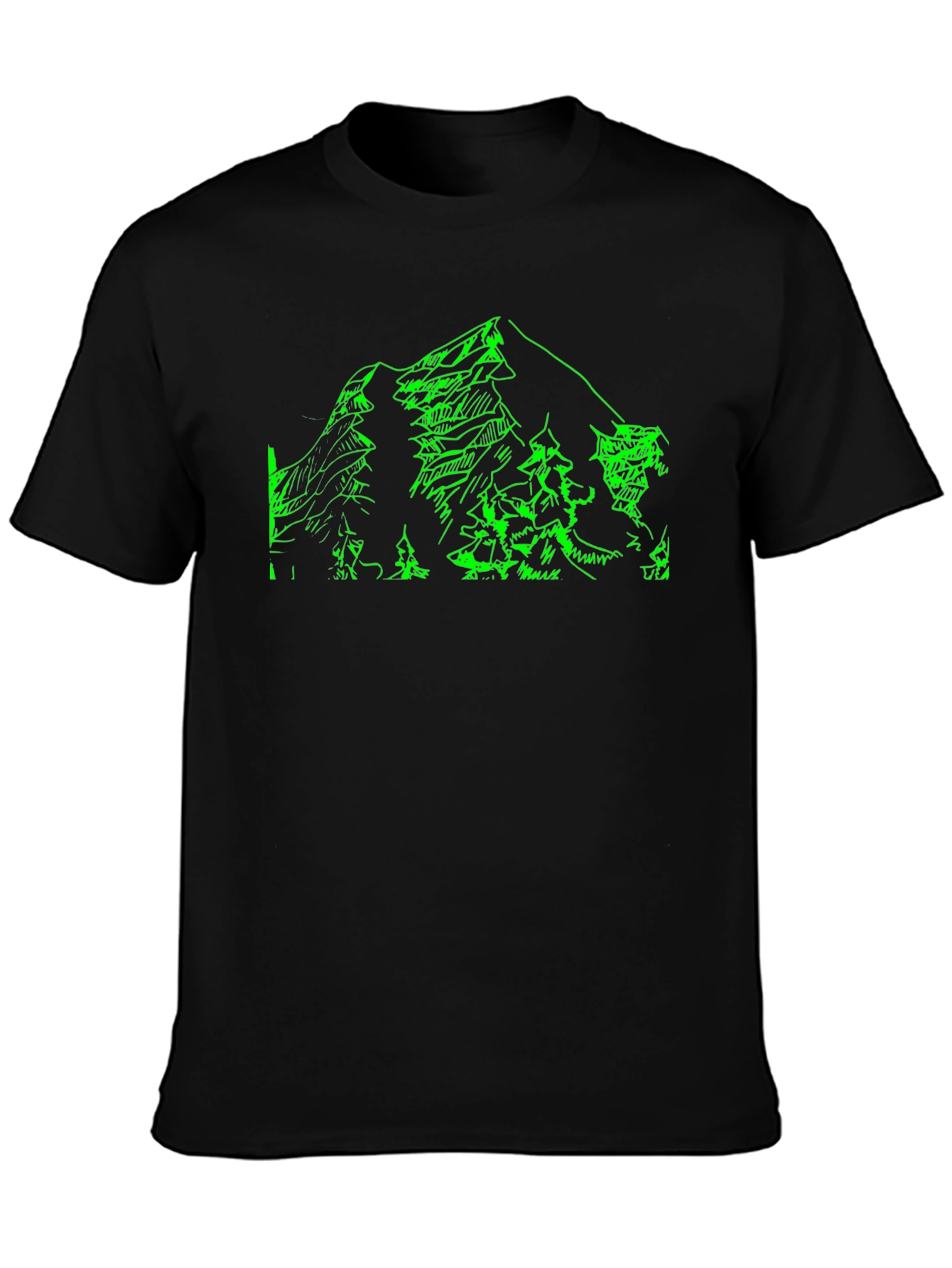 Mountain Graphic Tee - Nature Lovers Black T-Shirt