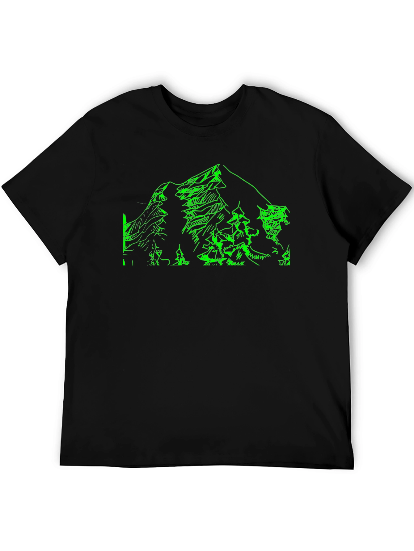 Mountain Graphic Tee - Nature Lovers Black T-Shirt