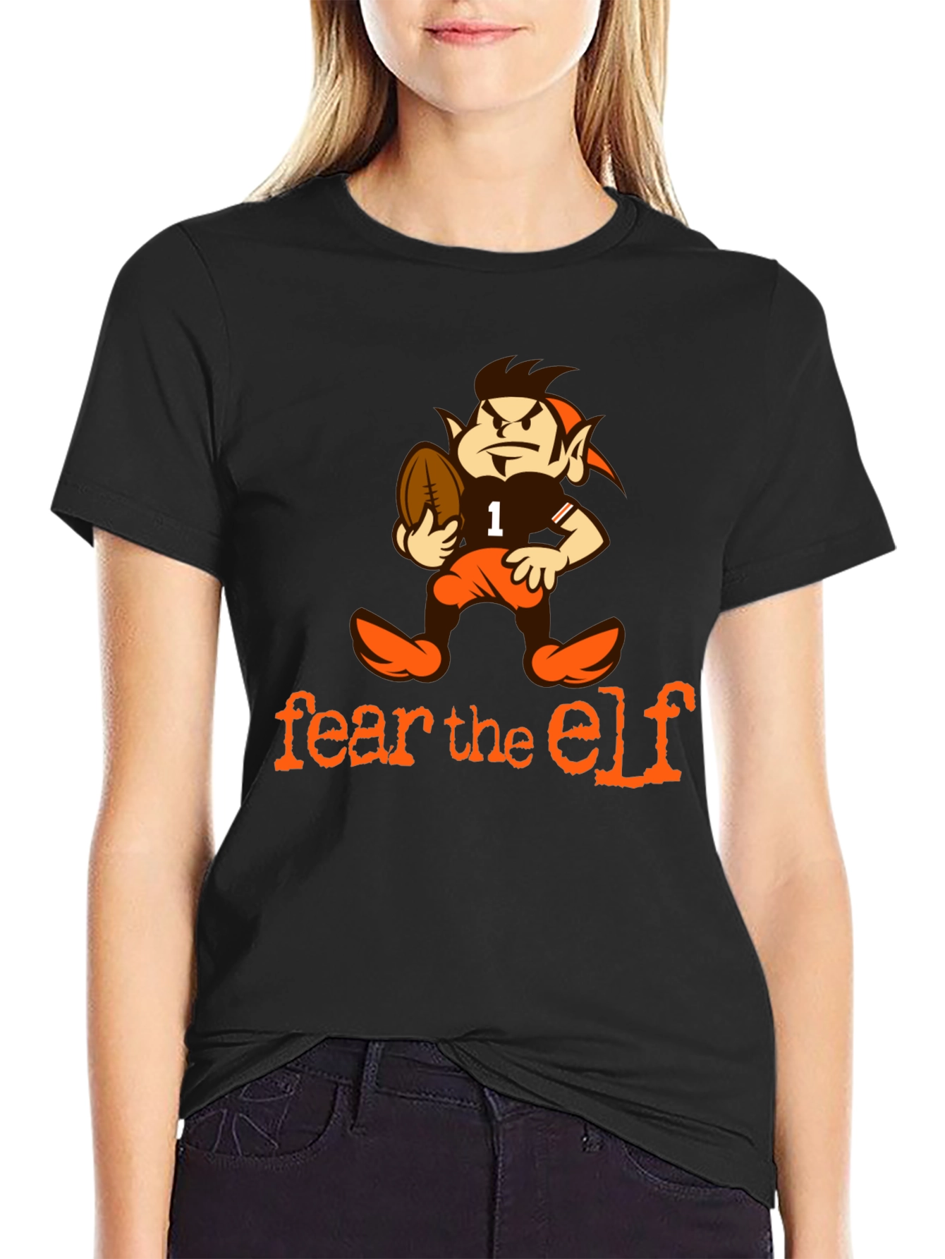 Fear the Elf Football T-Shirt