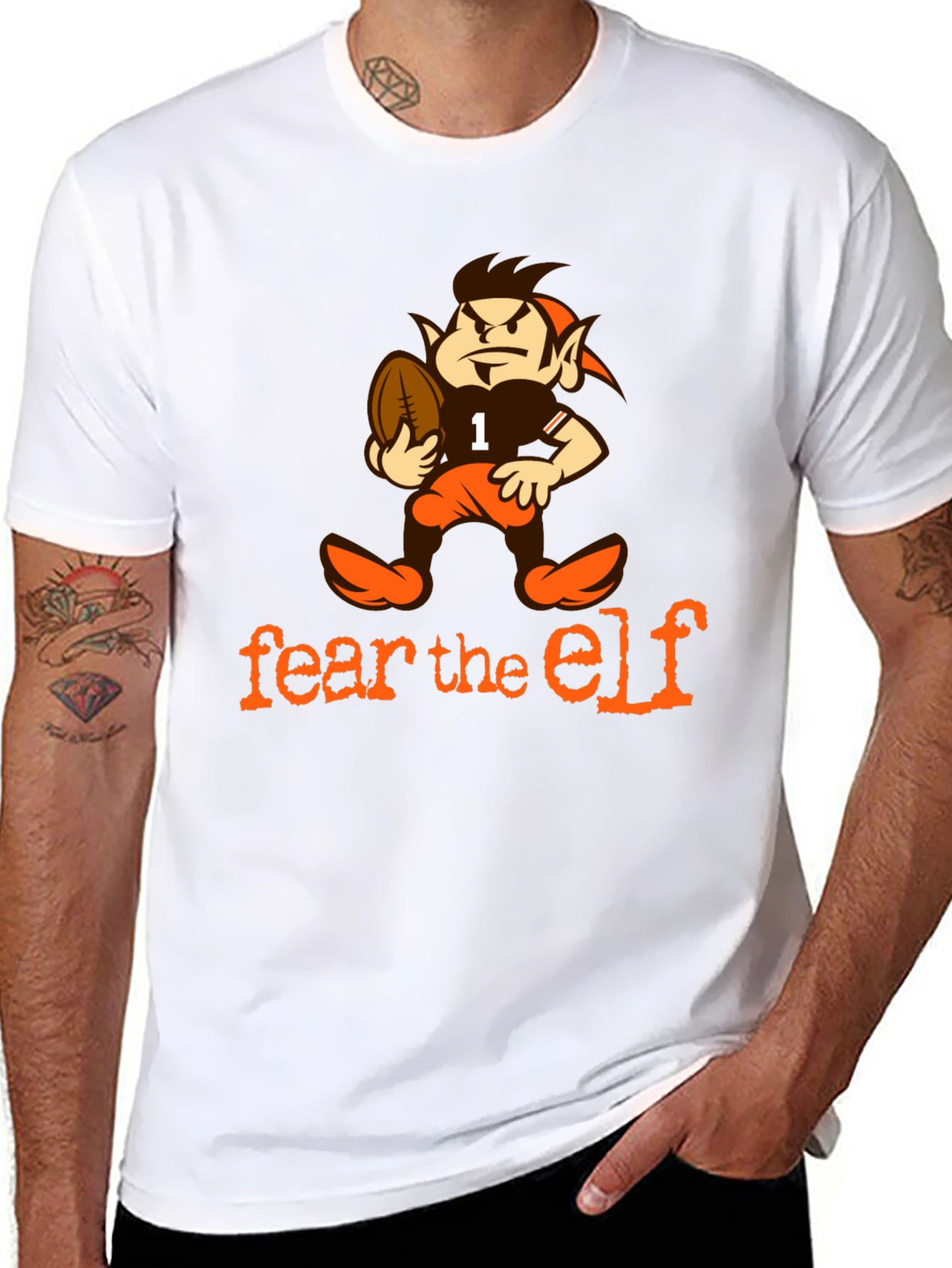 Fear the Elf Football T-Shirt