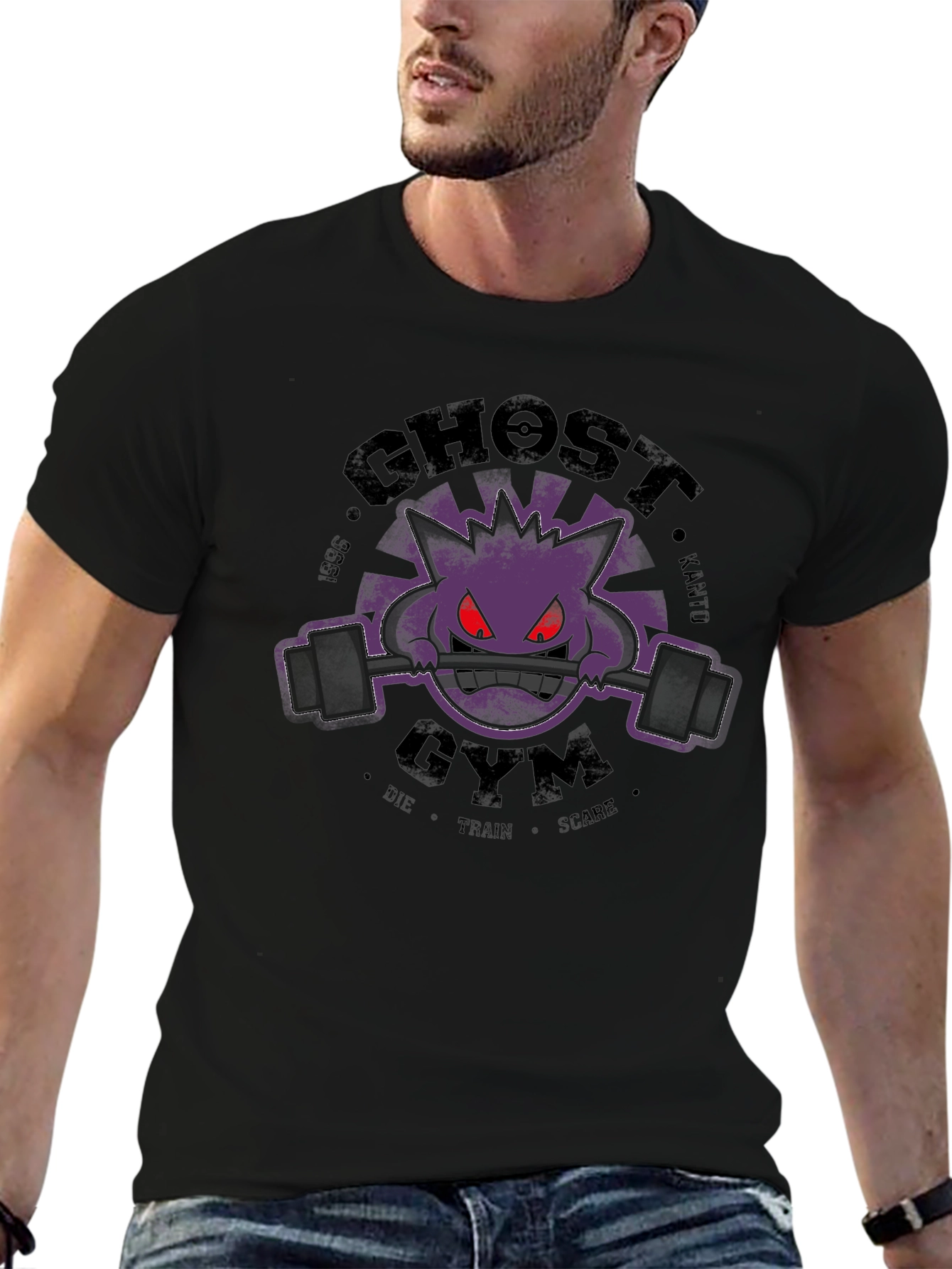 Ghost Gym T-Shirt - Black Graphic Tee