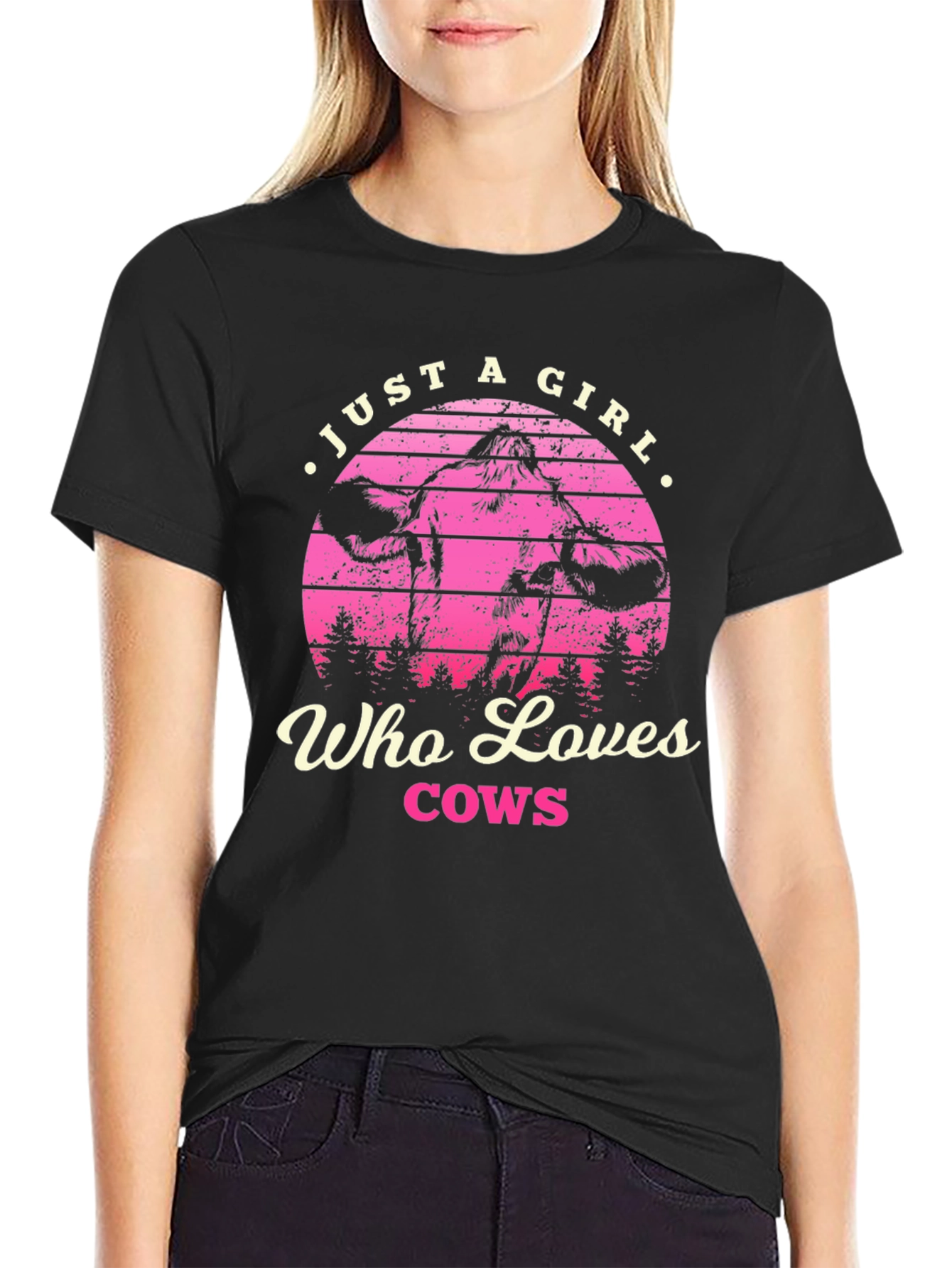 Just a Girl Who Loves Cows T-Shirt