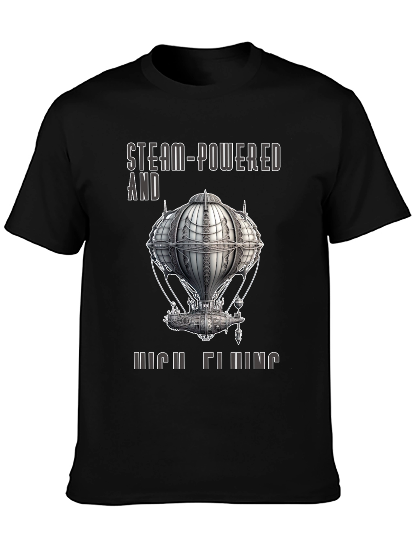 Steampunk Airship T-Shirt - Steam-Powered and High Flying