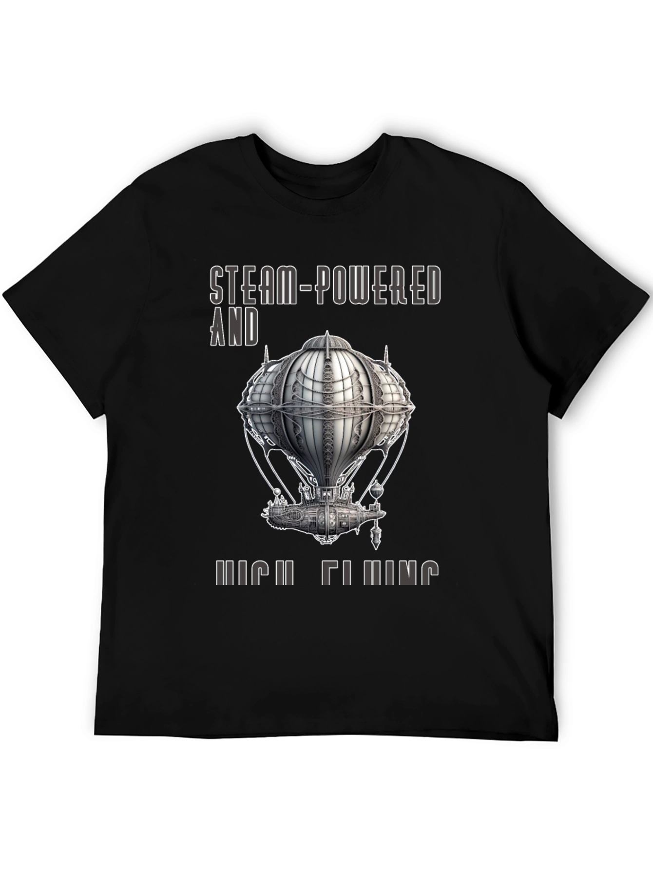 Steampunk Airship T-Shirt - Steam-Powered and High Flying