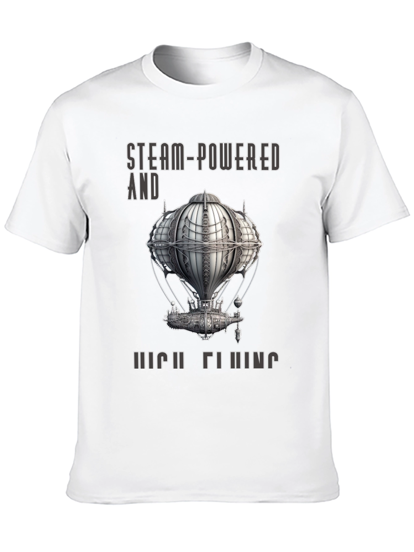 Steampunk Airship T-Shirt - Steam-Powered and High Flying