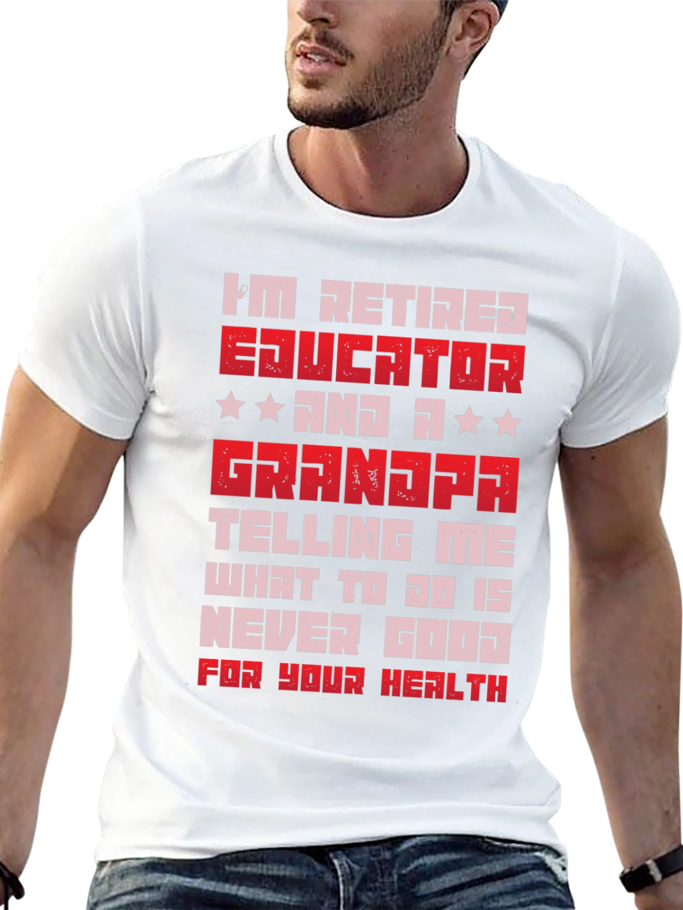 Retired Educator Grandpa T-Shirt