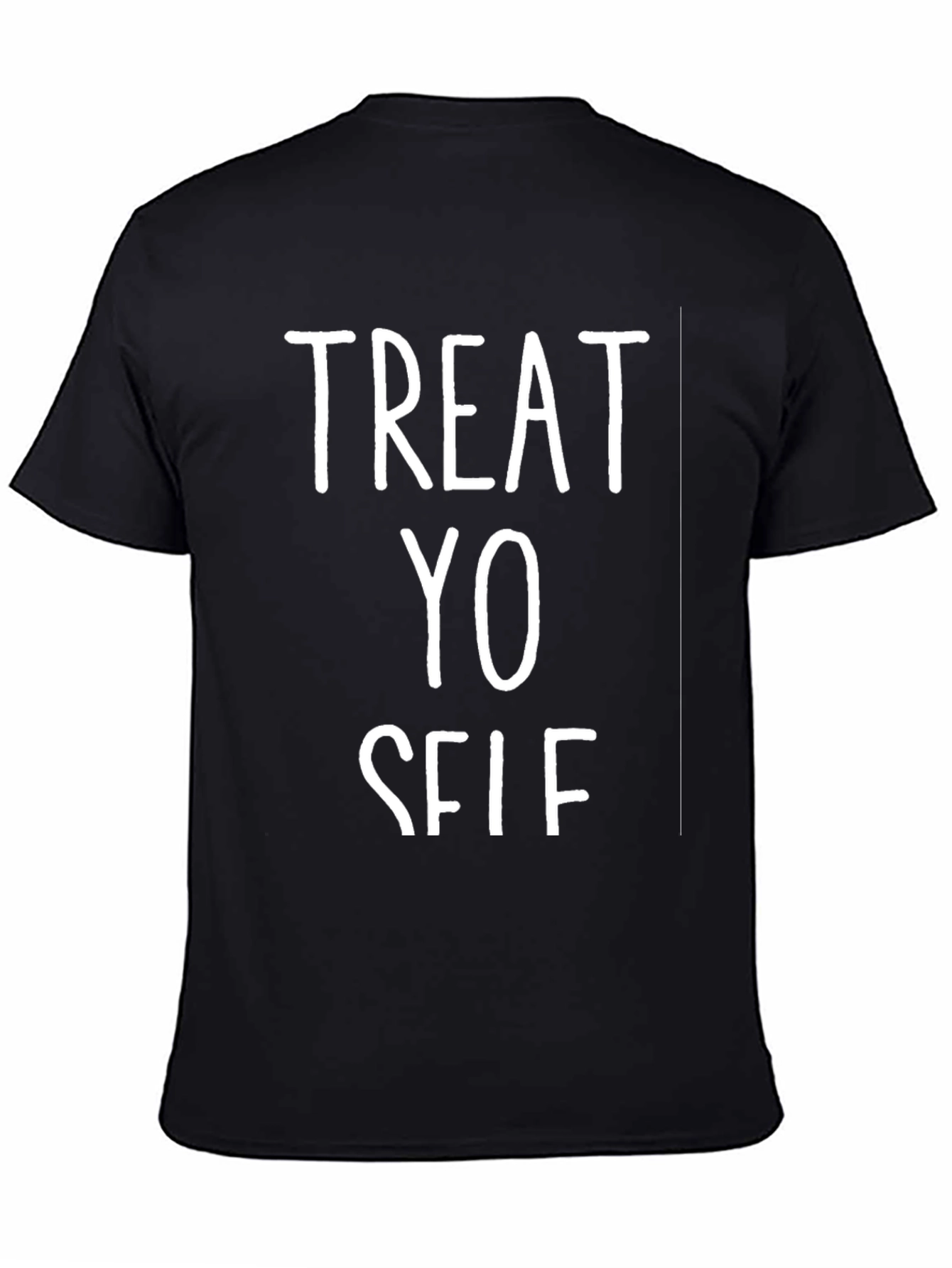 Treat Yo Self Black Graphic Tee