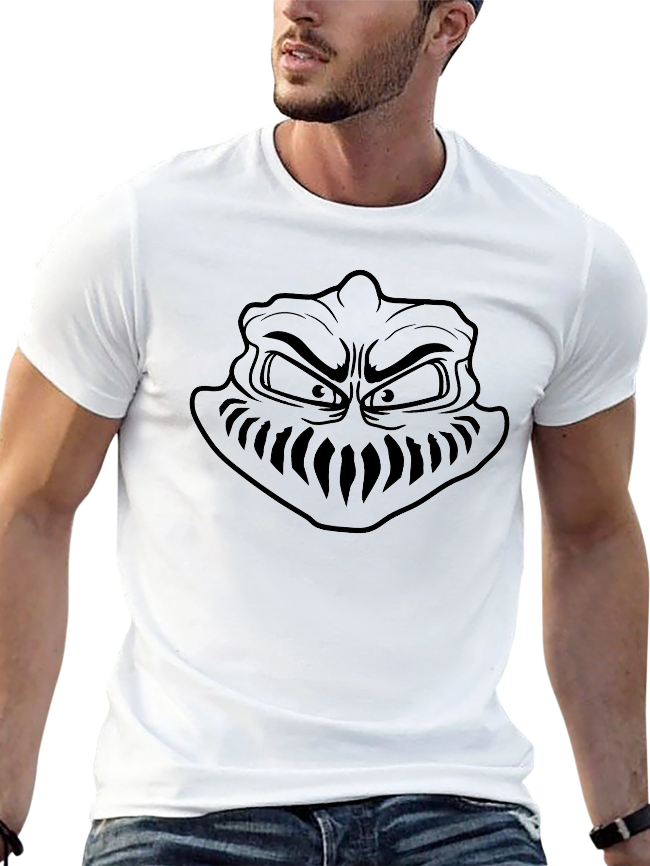 Grinch Graphic T-Shirt - Black Cotton Tee