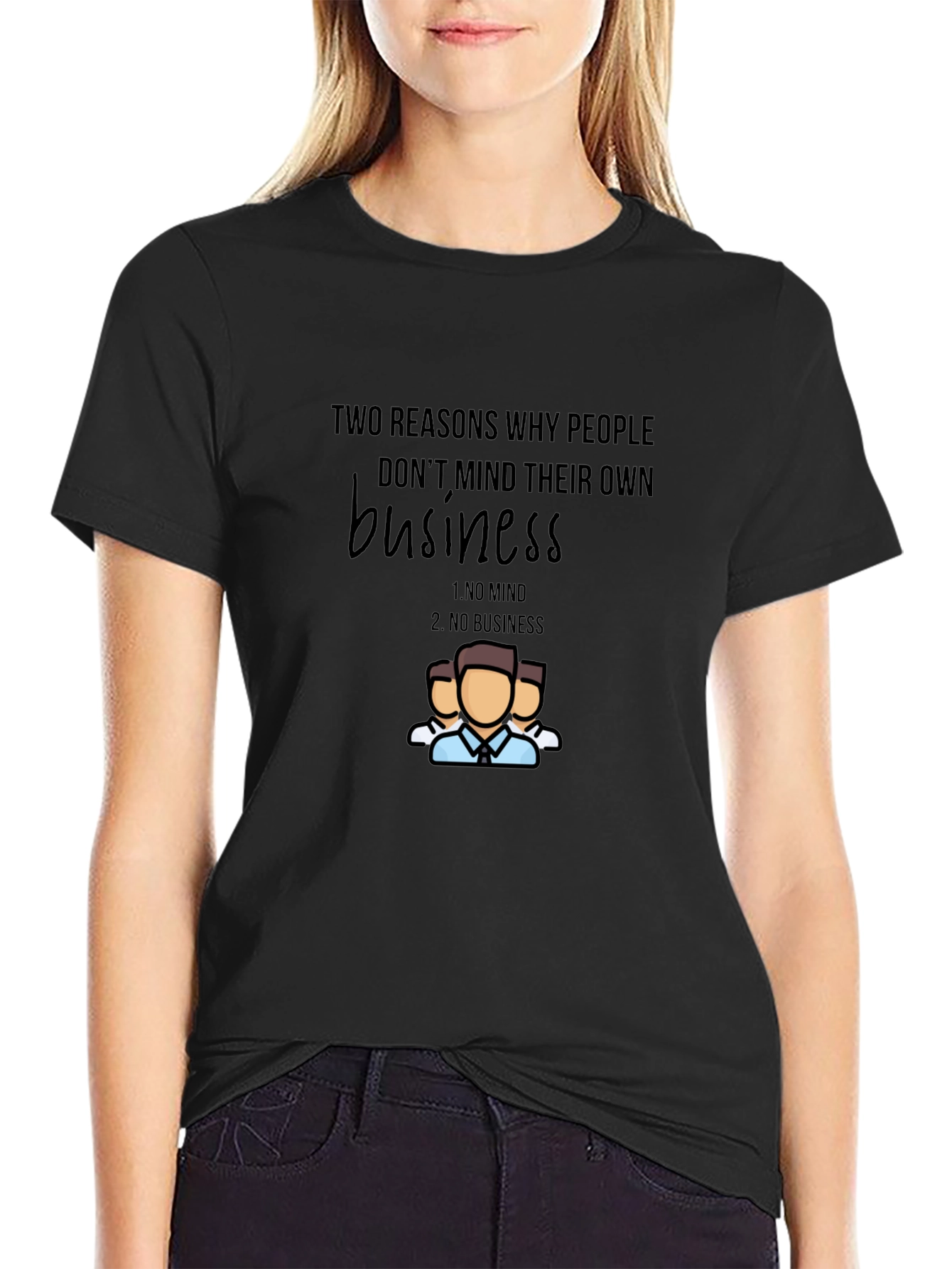 Mind Your Business Graphic Tee - Black