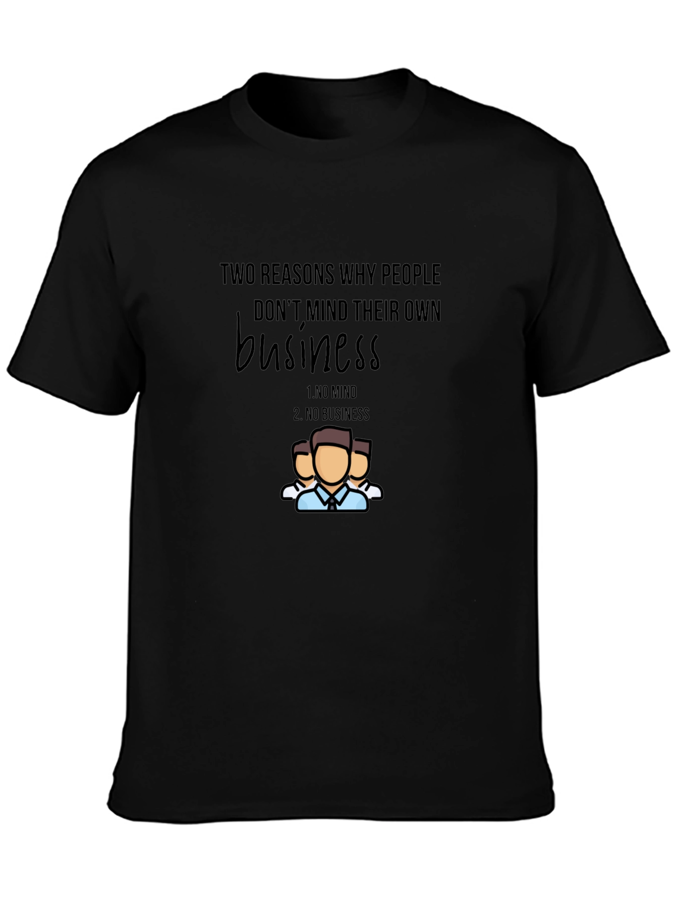 Mind Your Business Graphic Tee - Black