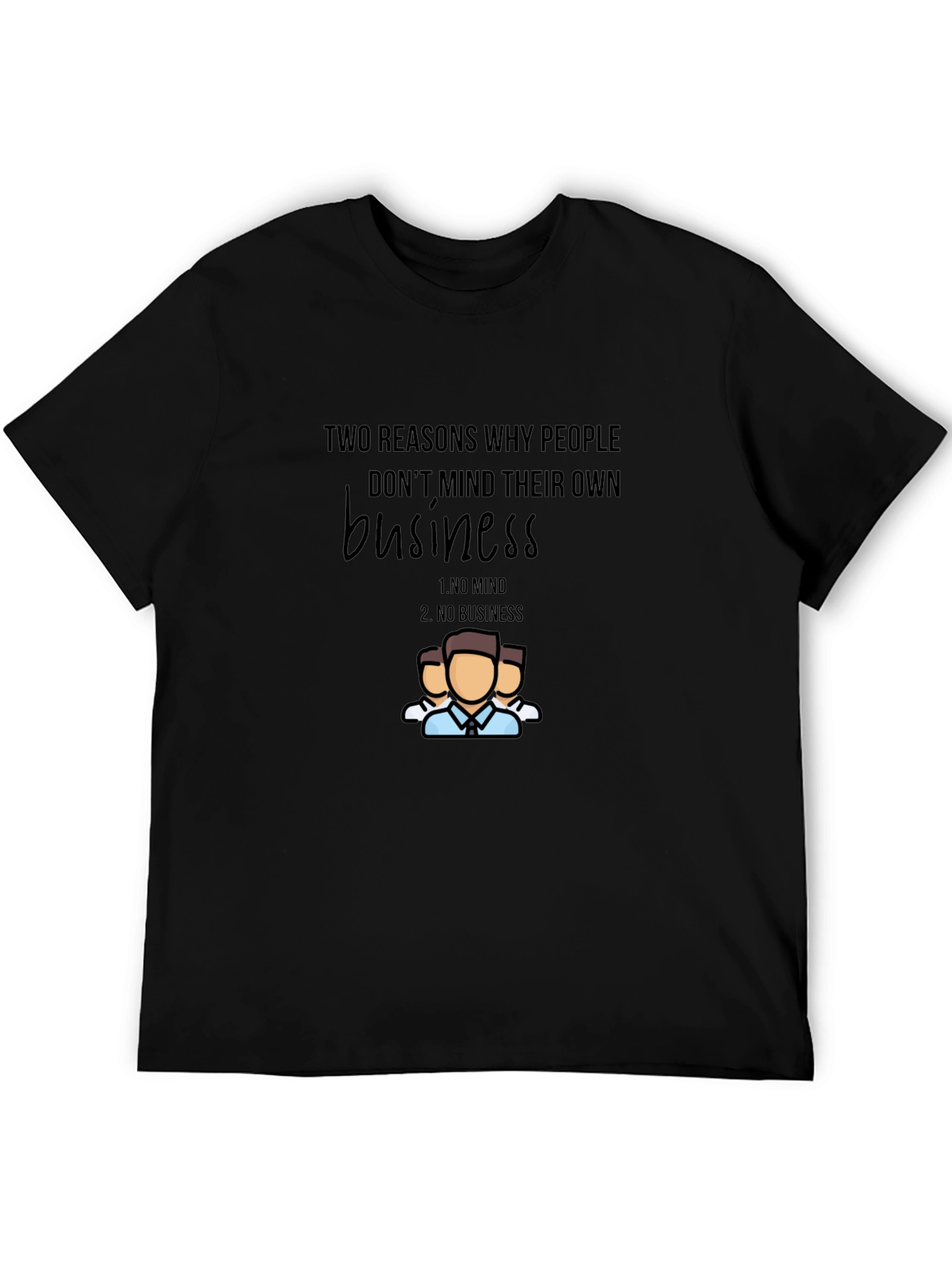 Mind Your Business Graphic Tee - Black