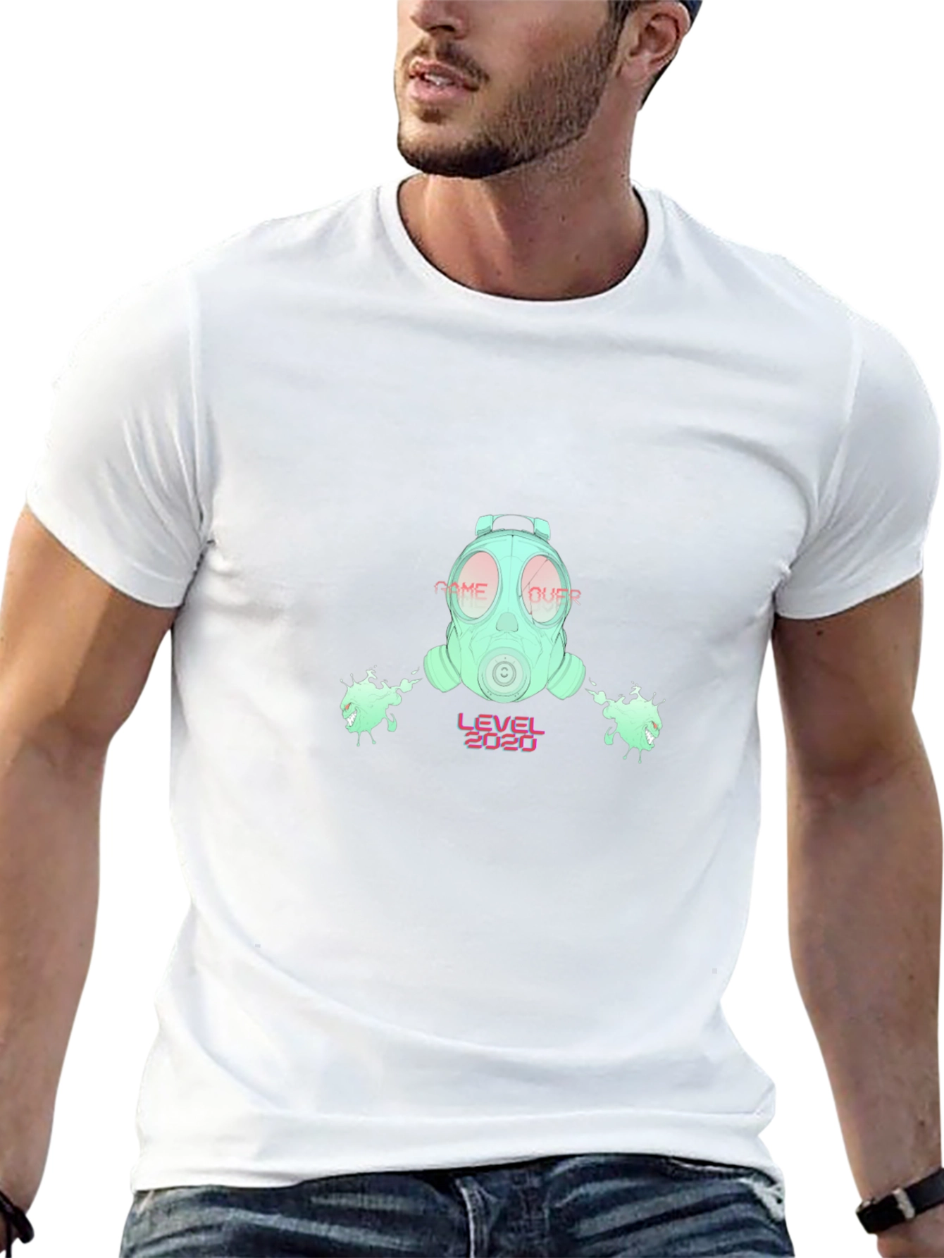 Game Over Gas Mask T-Shirt - Level 2020
