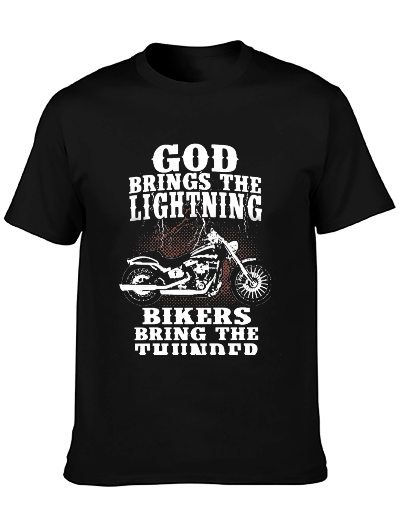 God Brings The Lightning Biker T-Shirt