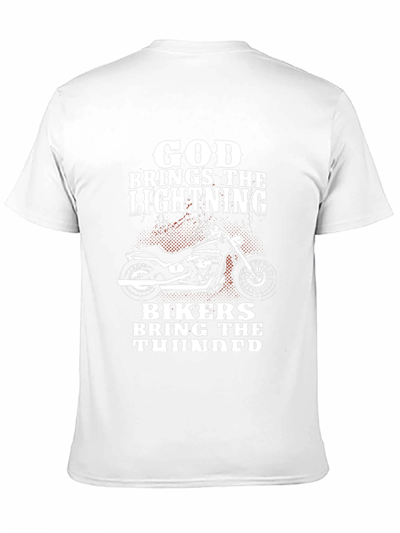 God Brings The Lightning Biker T-Shirt