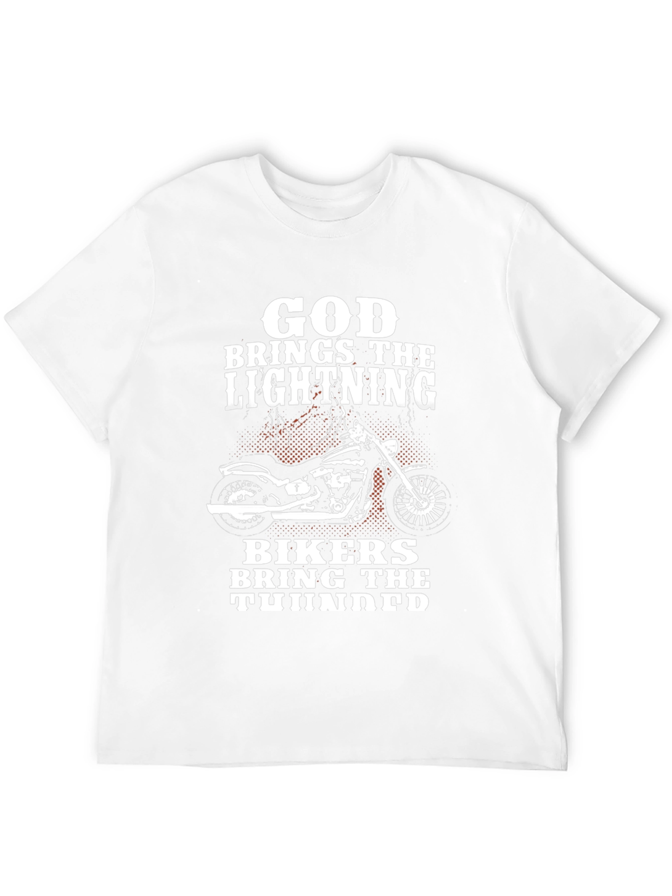 God Brings The Lightning Biker T-Shirt