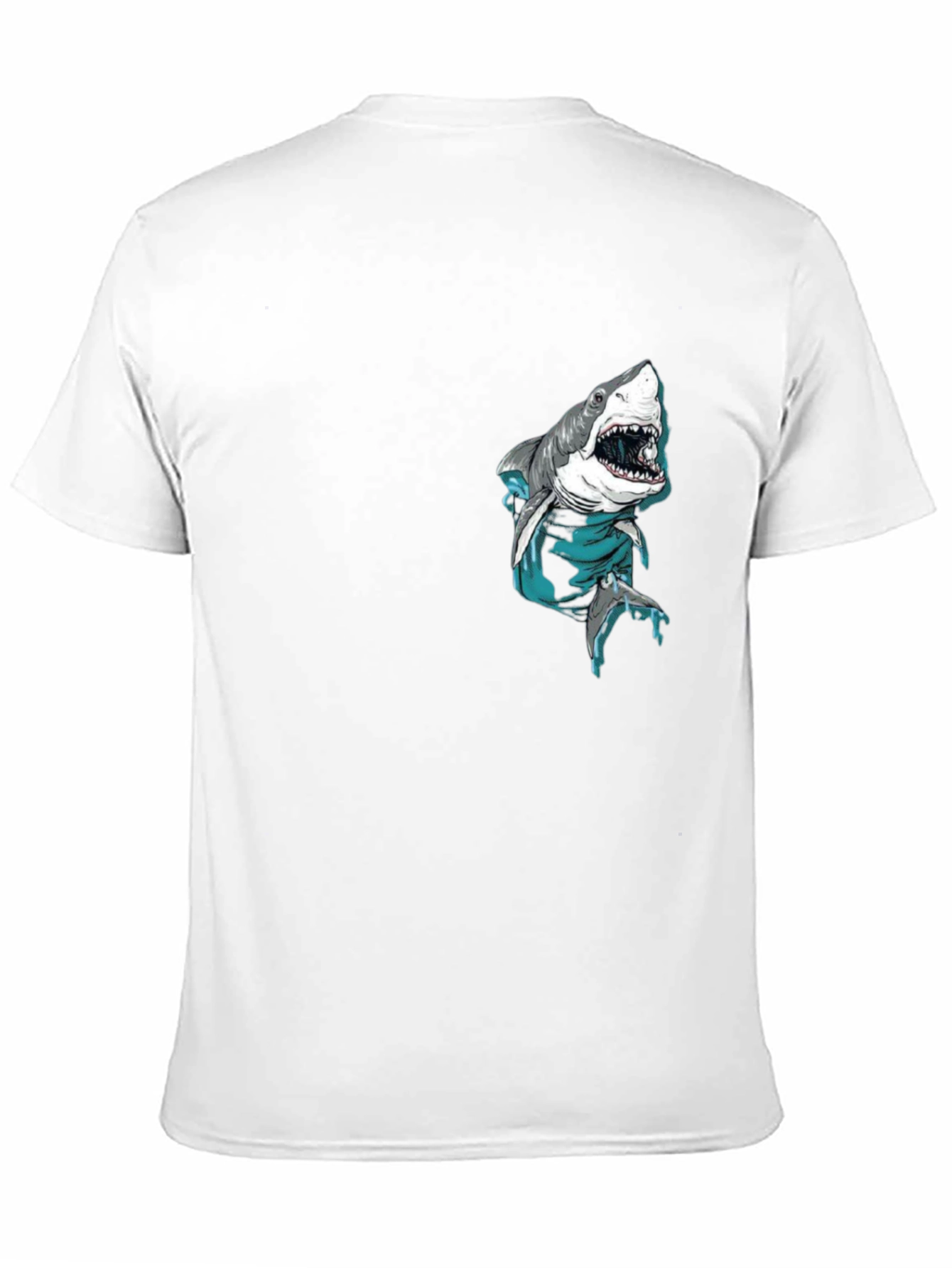 Shark Pocket Graphic Tee - Cool Mens Black T-Shirt