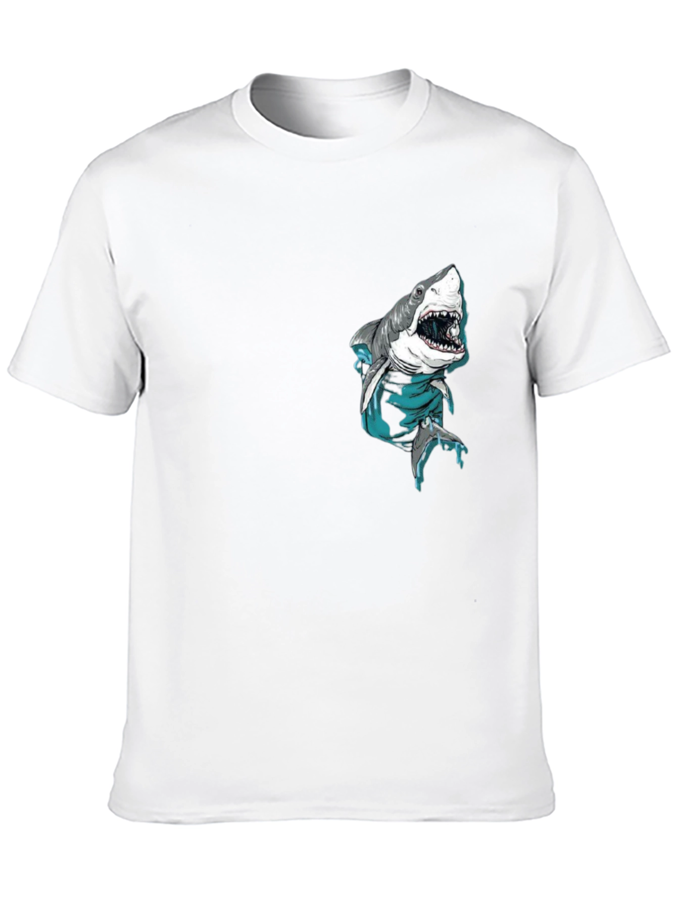 Shark Pocket Graphic Tee - Cool Mens Black T-Shirt