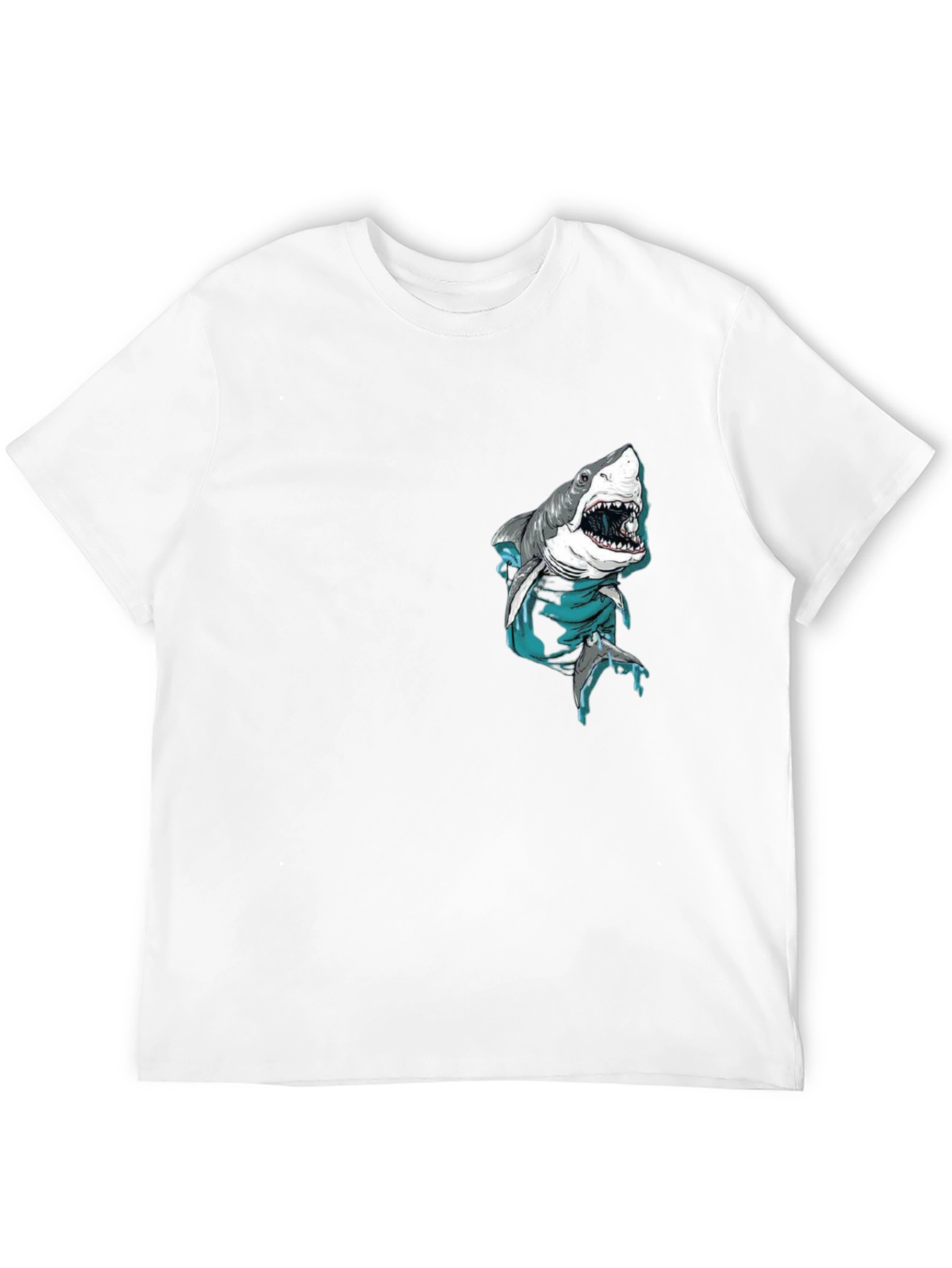Shark Pocket Graphic Tee - Cool Mens Black T-Shirt