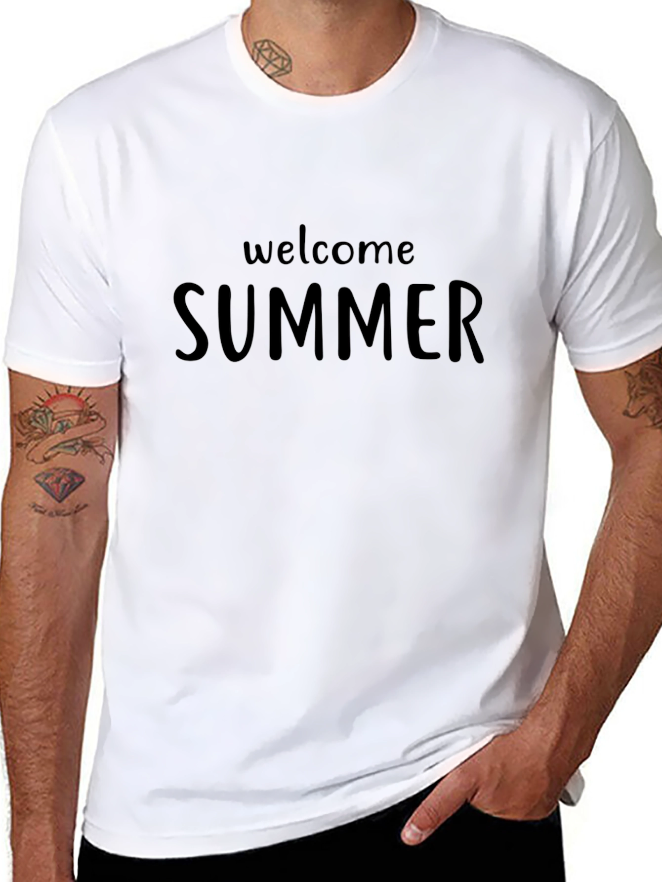 Welcome Summer Black Graphic Tee